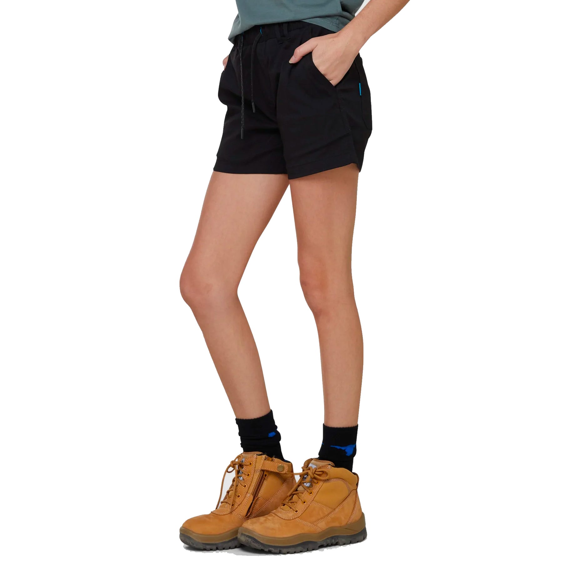 elwd womens elastic light short in black