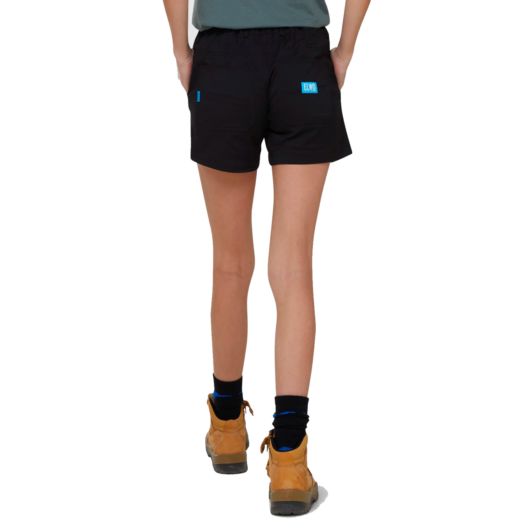 elwd womens elastic light short in black