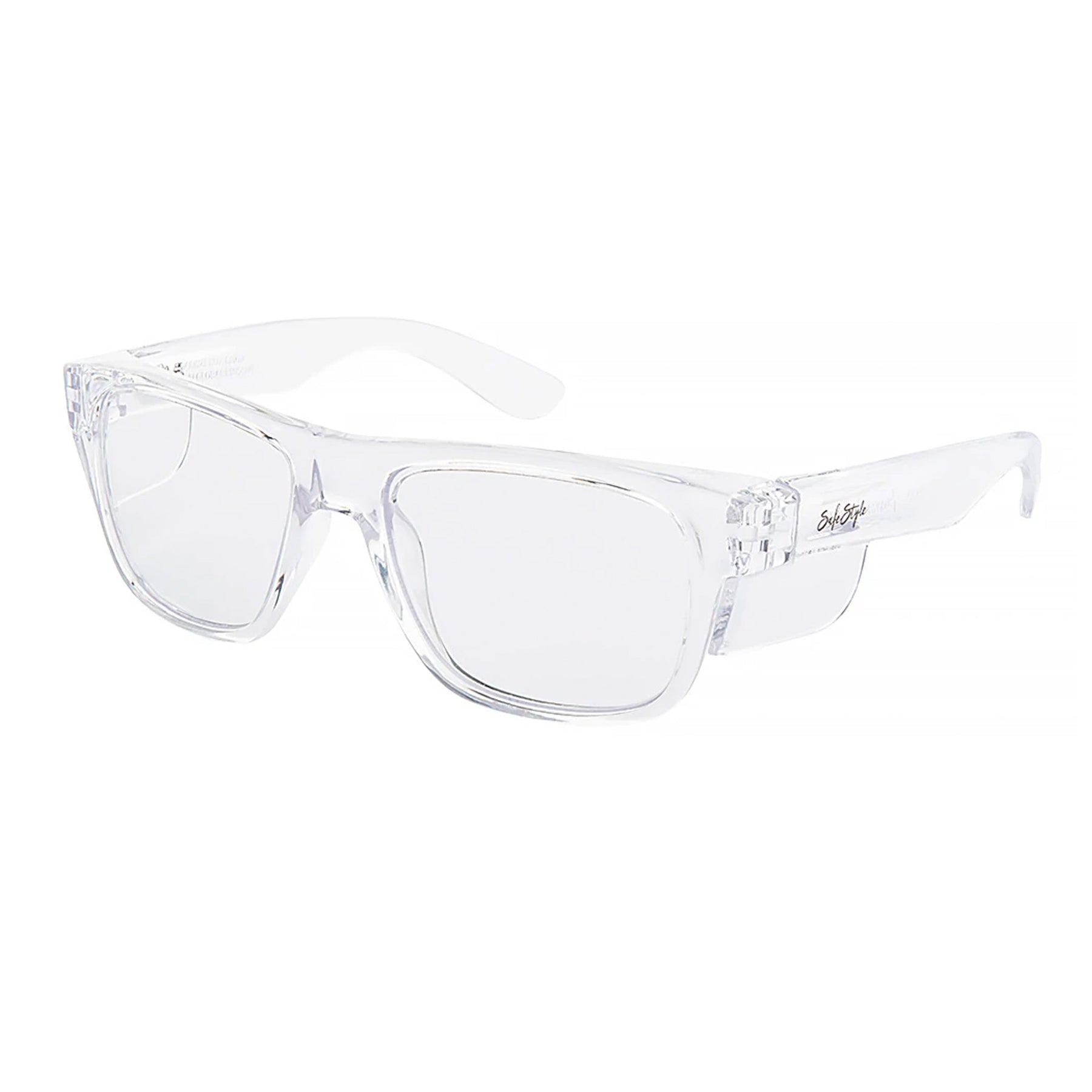 safe style fusions clear frame glasses with clear lens