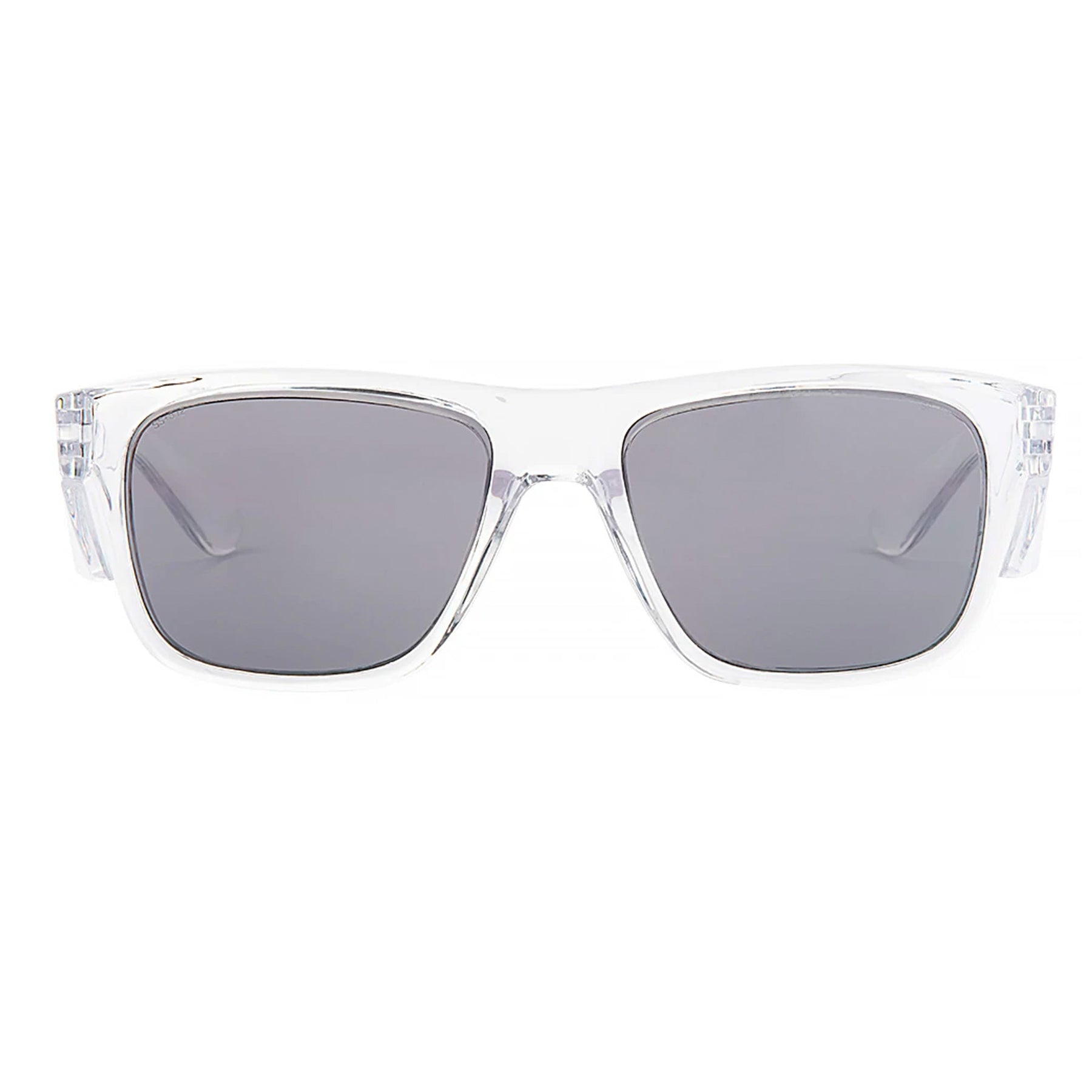 safe style fusions clear frame glasses with polarised lens