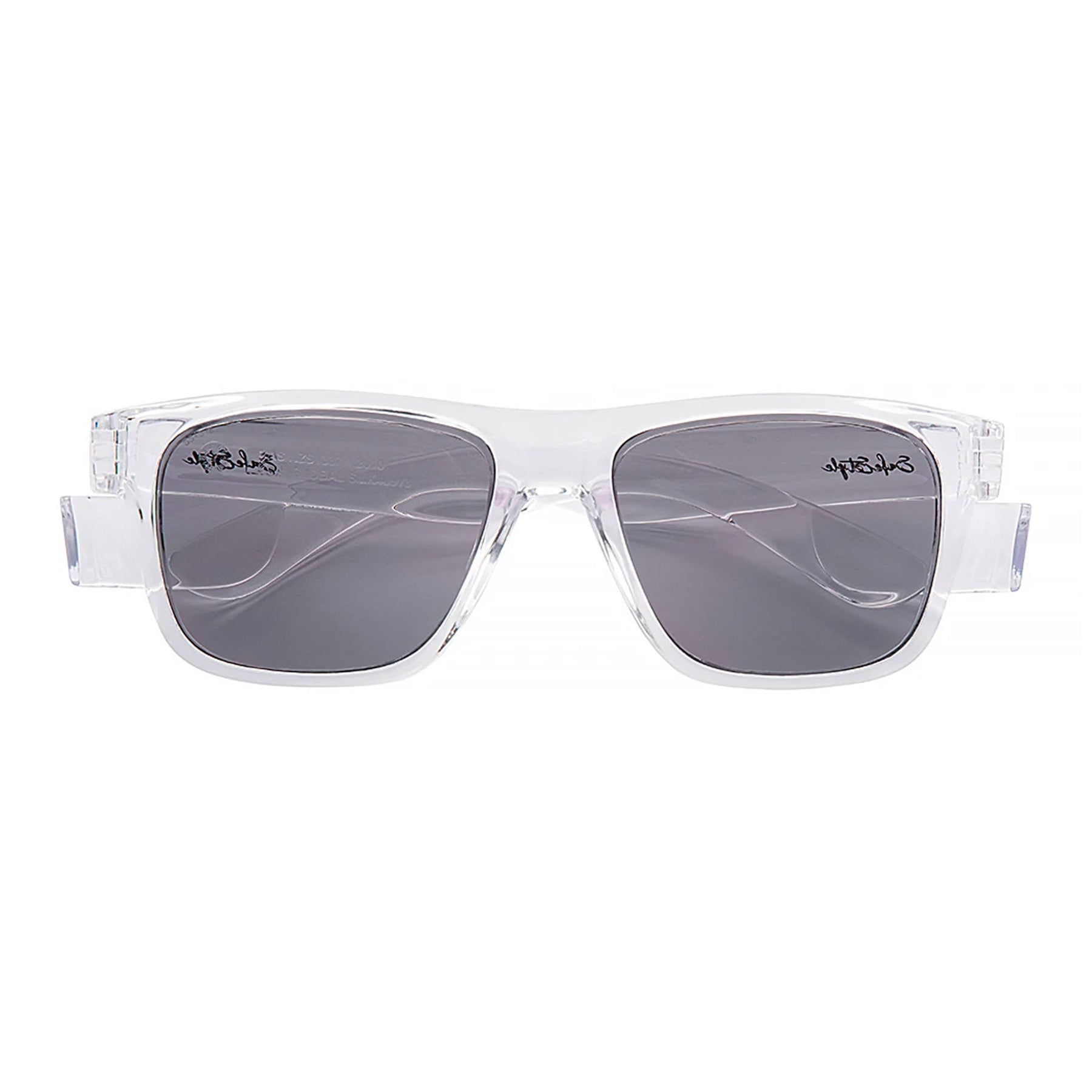 safe style fusions clear frame glasses with polarised lens