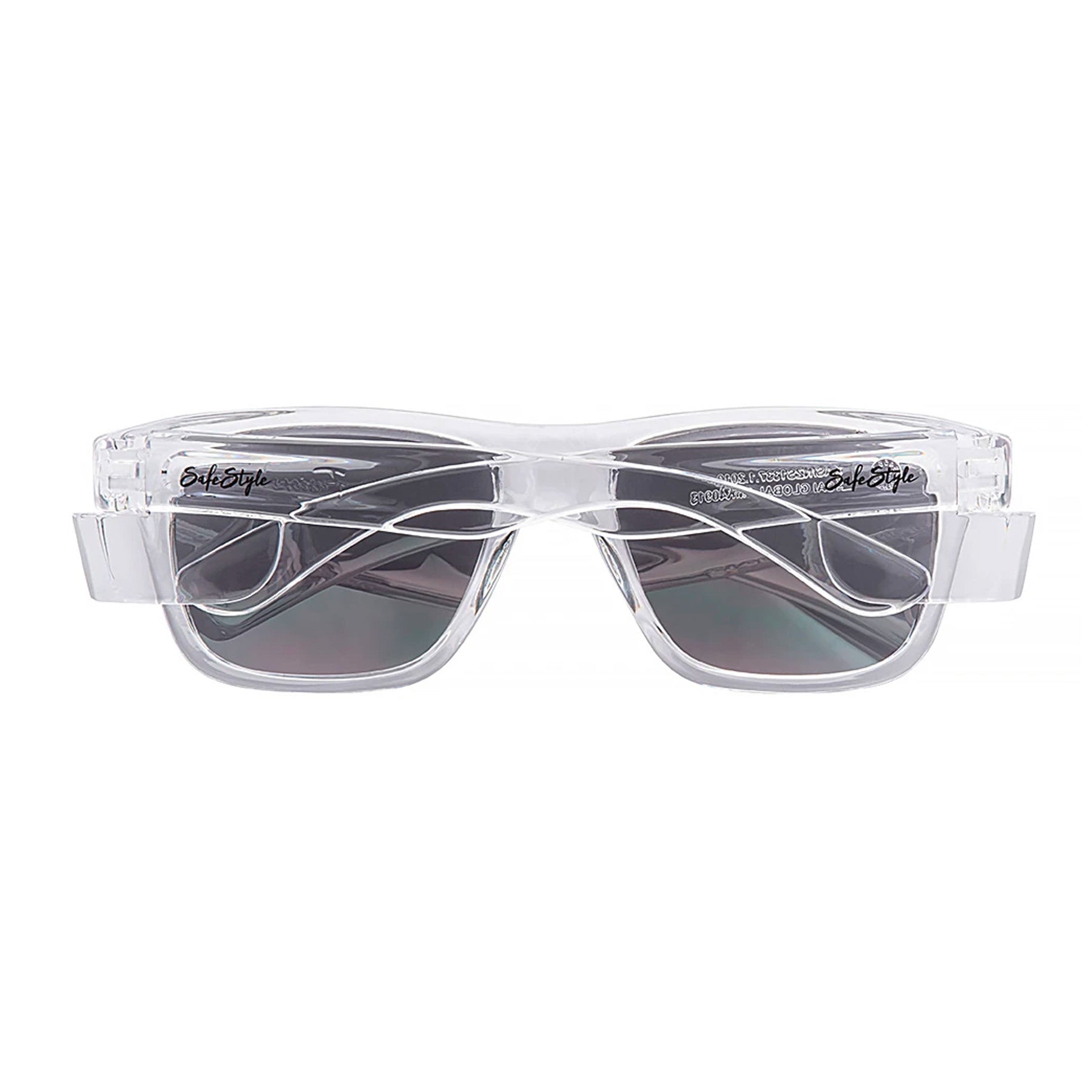 safe style fusions clear frame glasses with polarised lens