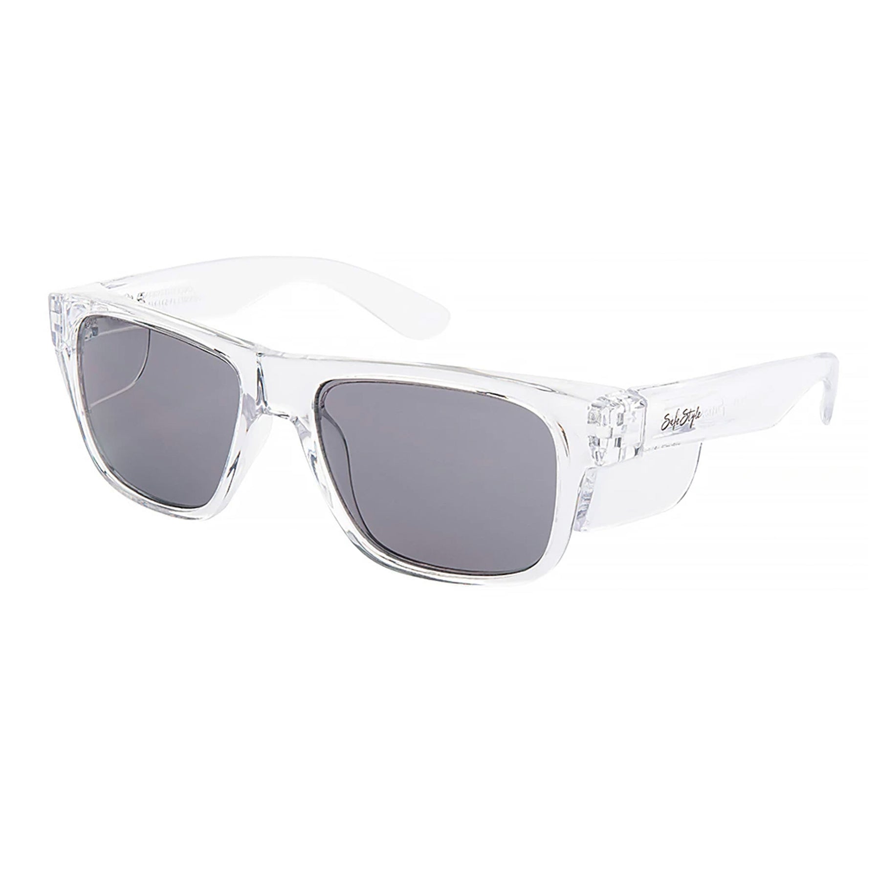 safe style fusions clear frame glasses with tinted lens