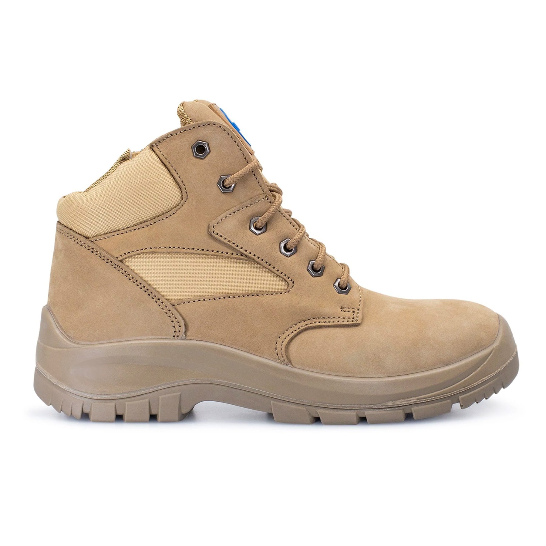 bad workwear cyclone zip side work boot in stone