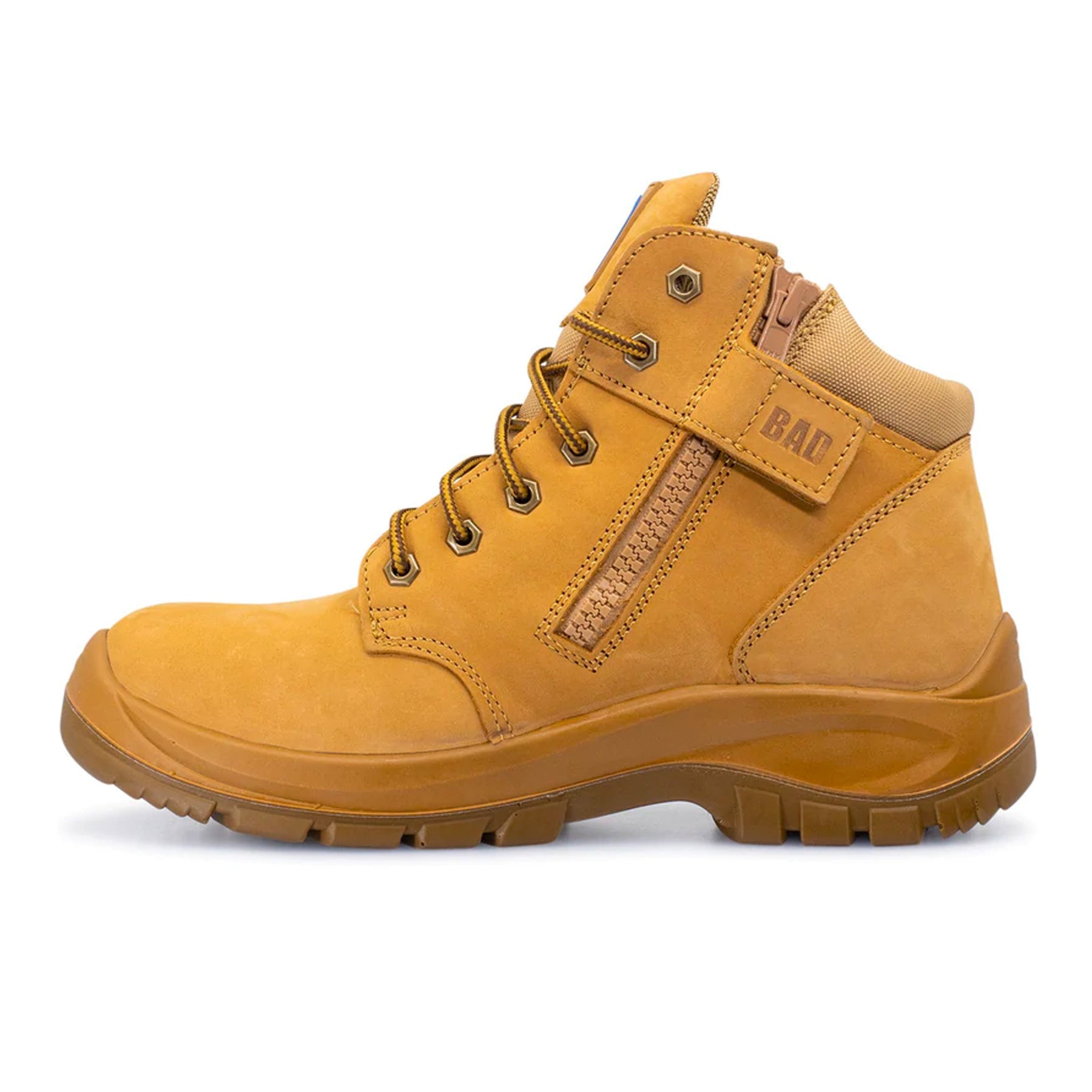 bad workwear cyclone zip side work boot in wheat