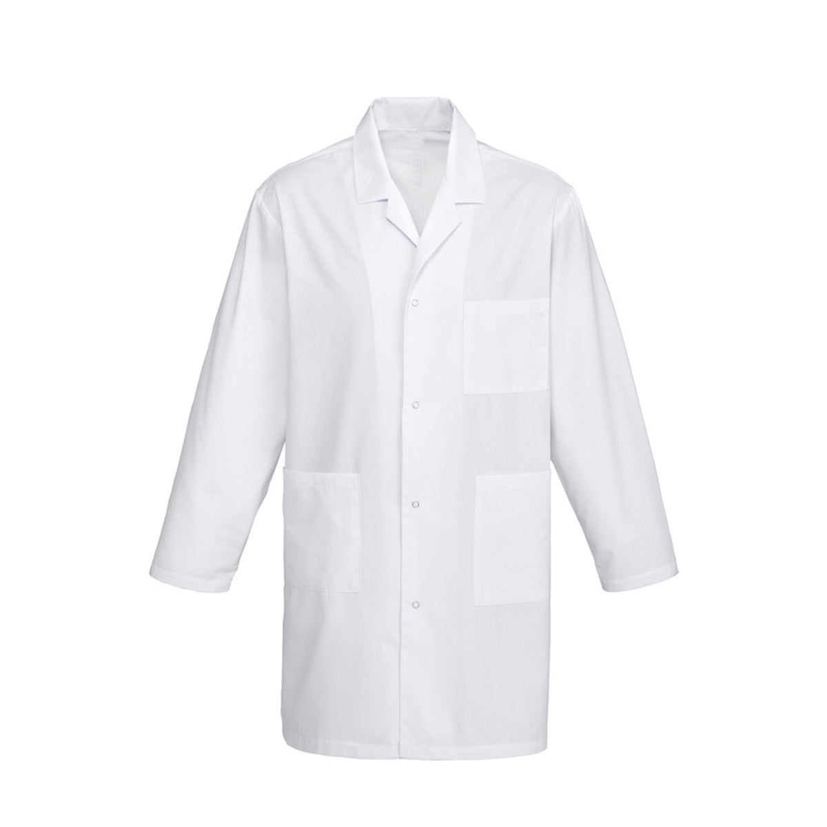 biz collection unisex classic lab coat in white