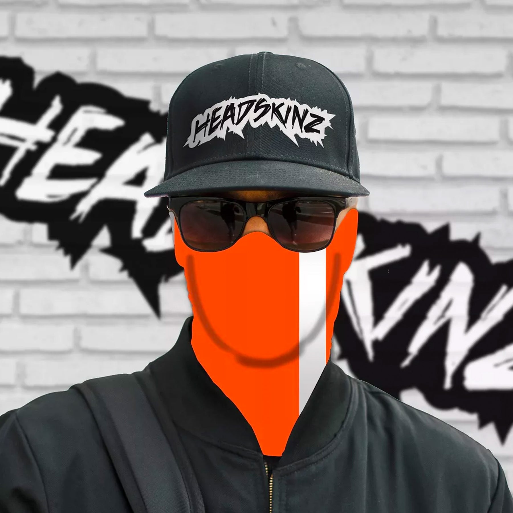 reflective fluoro headskinz in orange