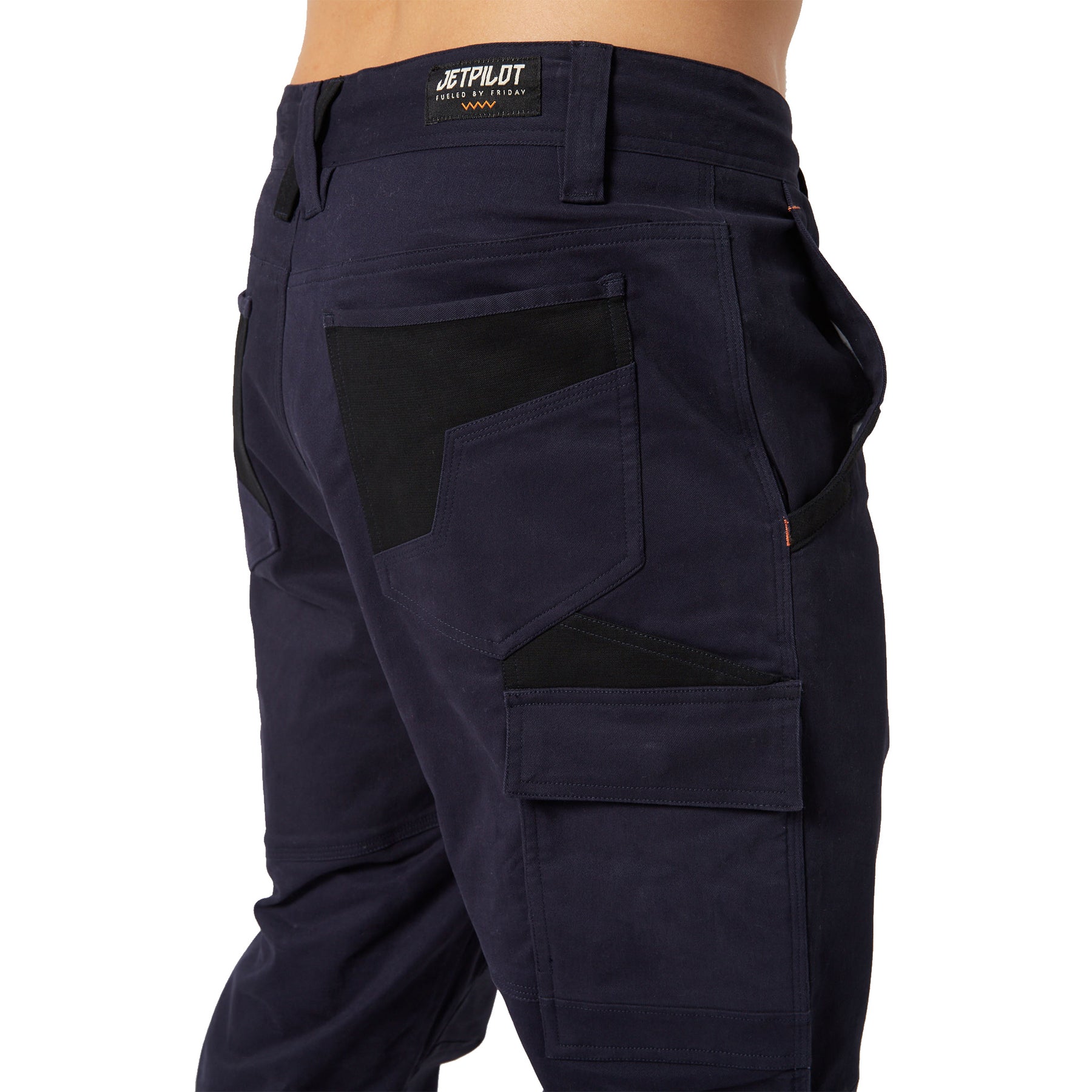 jet pilot fueled utility pant in navy