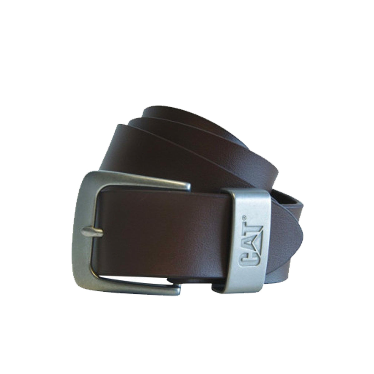 cat workwear madison leather belt in brown