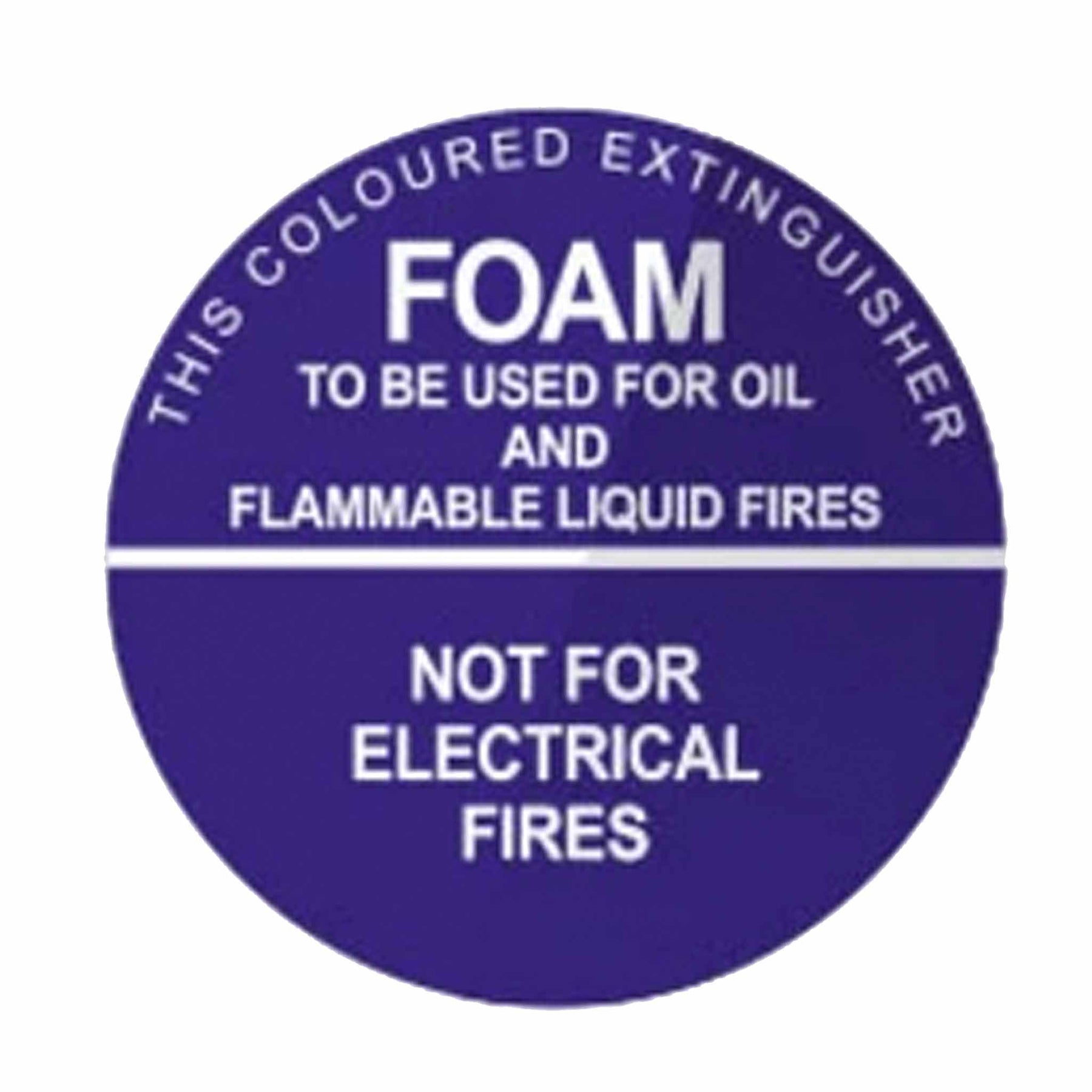 MEGAFIRE FOAM EXTINGUISHER - IDENTIFICATION SIGN - MFSAF