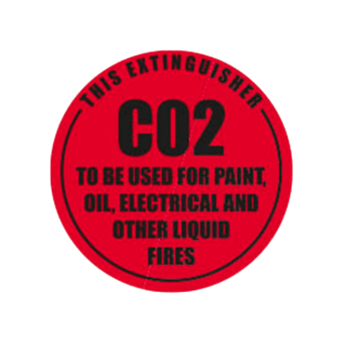 CO2 extinguisher identification sign