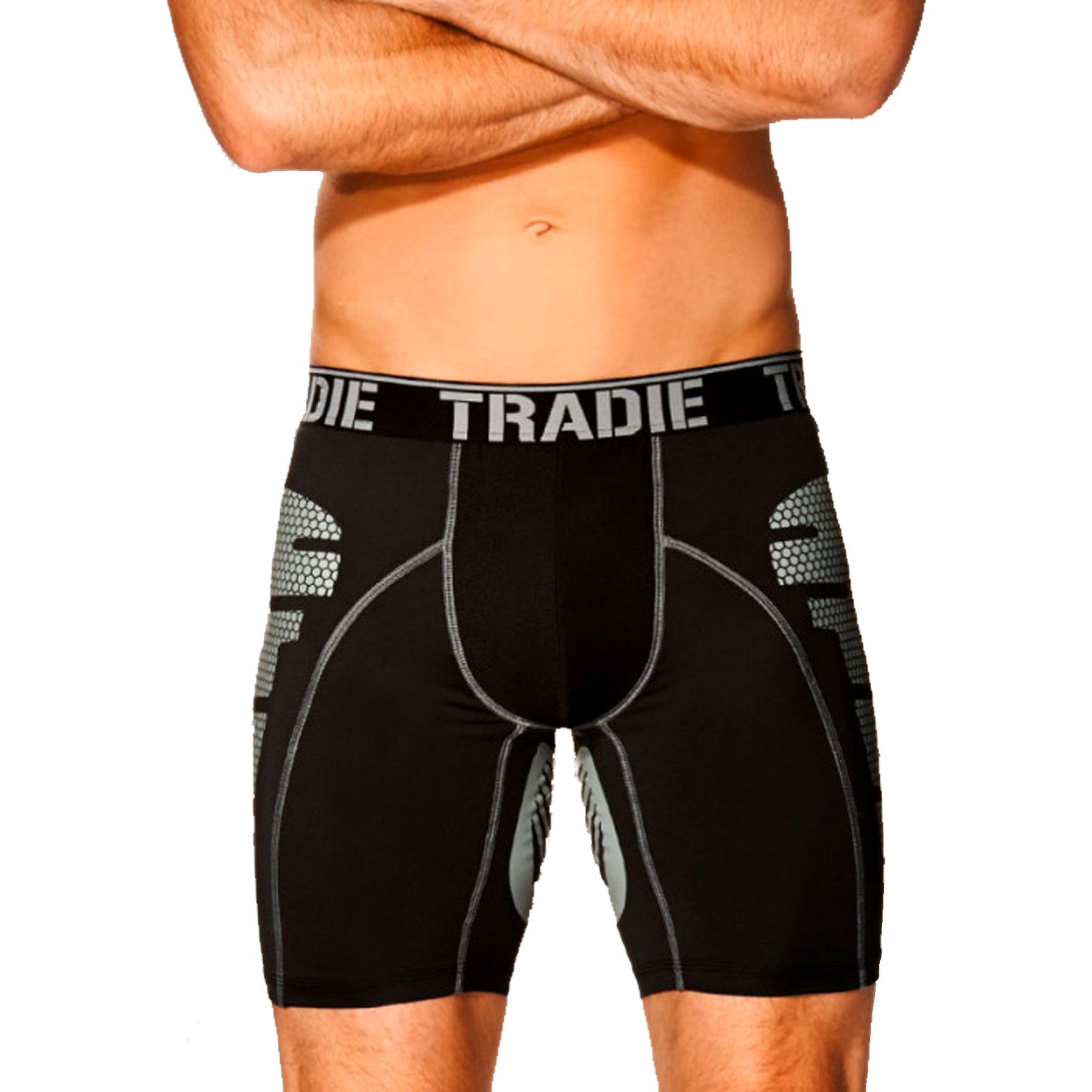 tradie tech long trunk in black charcoal