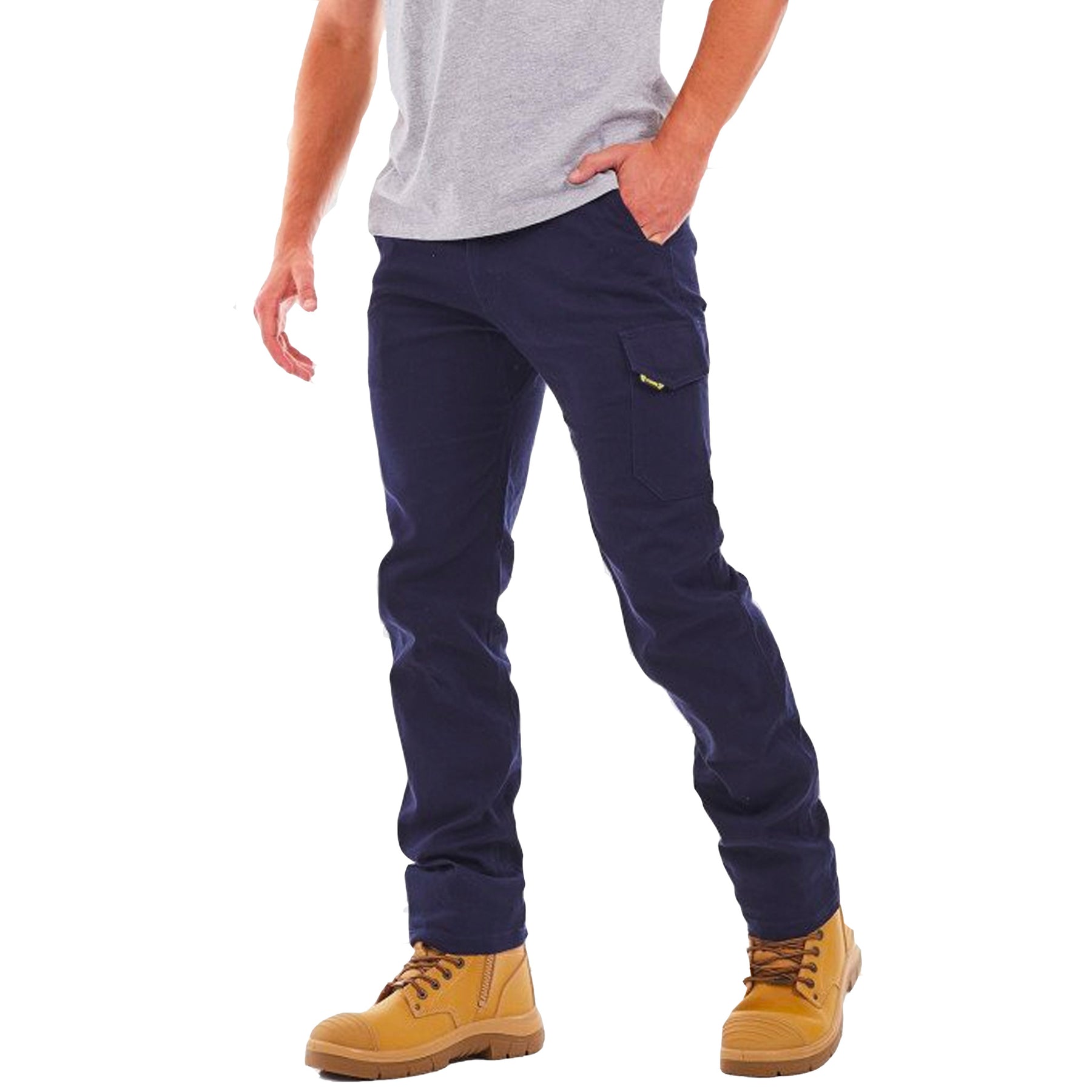 tradie mens flex basic pant in navy