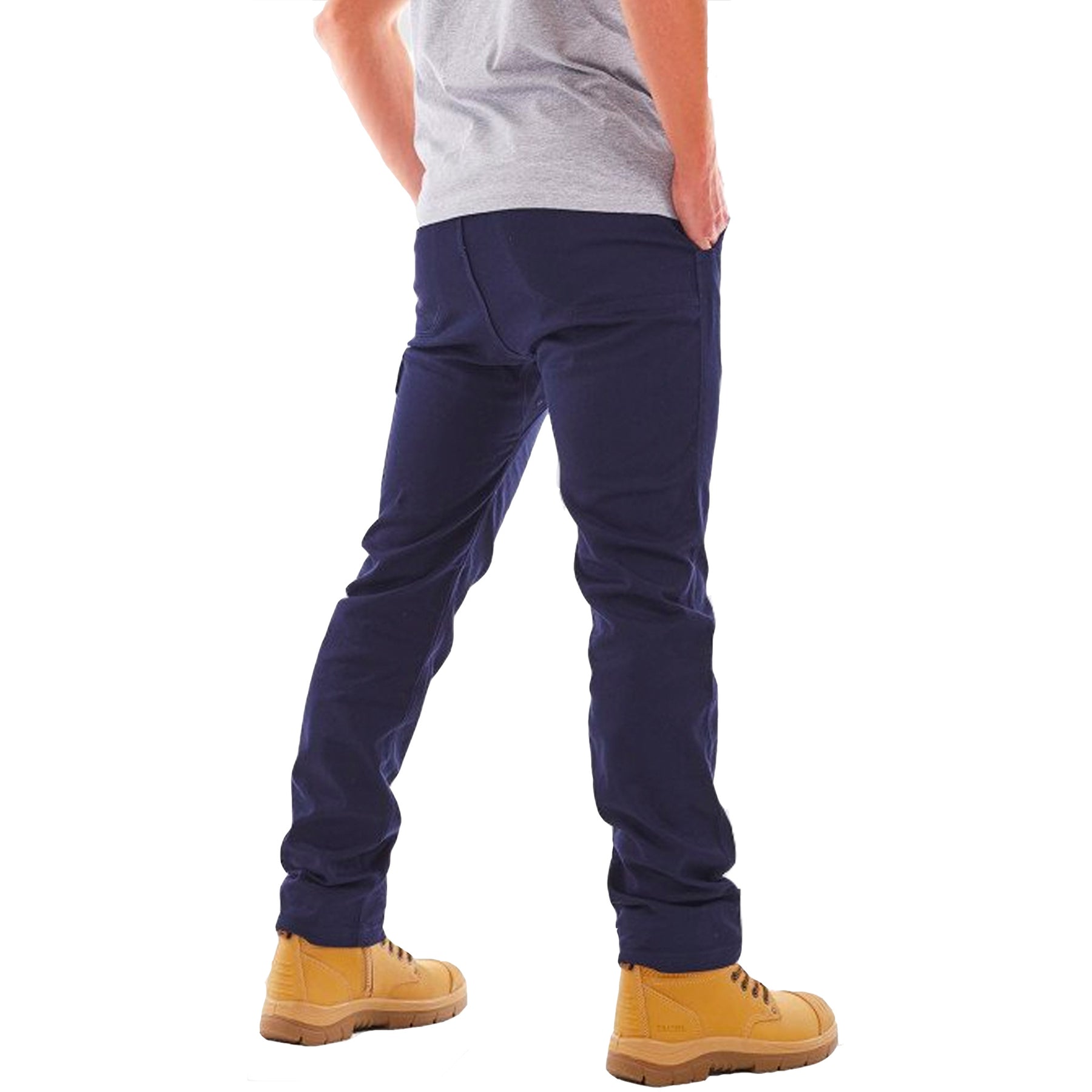 tradie mens flex basic pant in navy