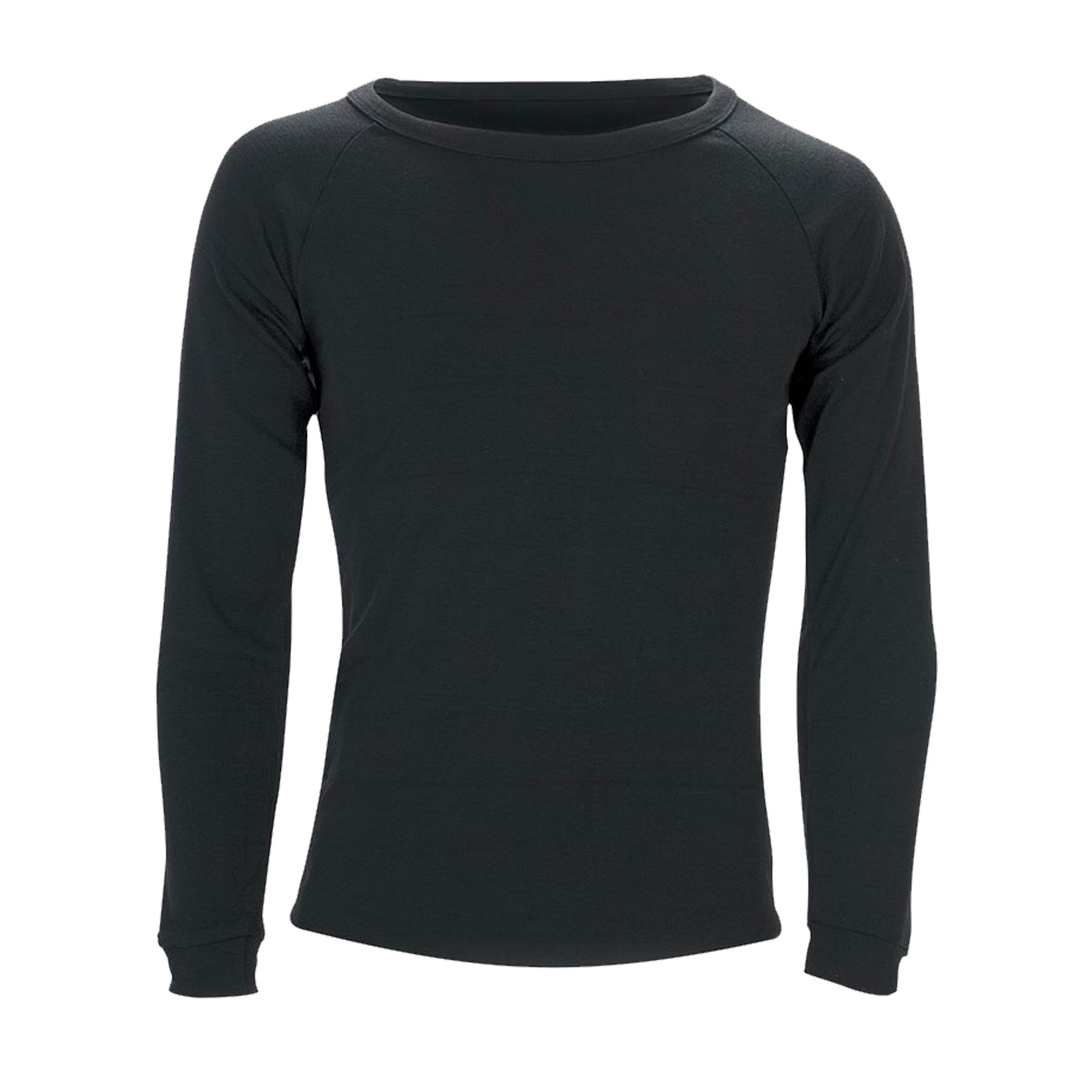 thermal polypropylene long sleeve top in black