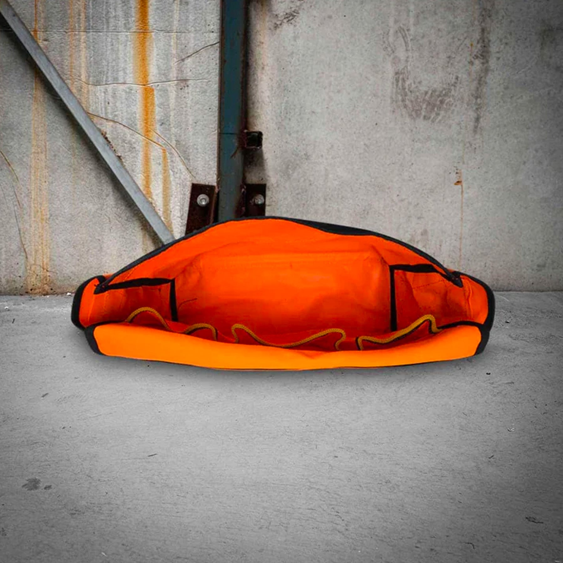 rugged xtremes medium orange pvc crib tool bag