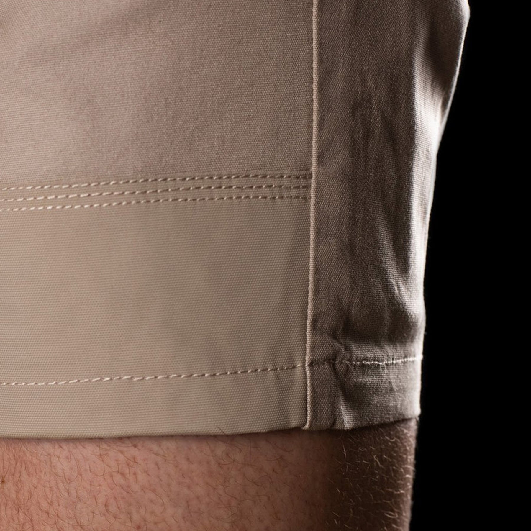 bad saviour pro elastic waist work short shorts in khaki