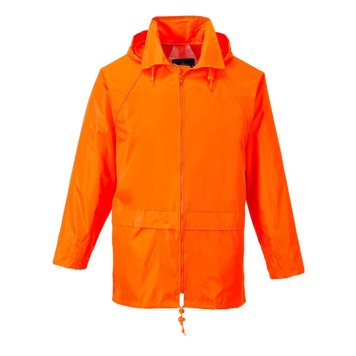 prime mover classic rain jacket in orange