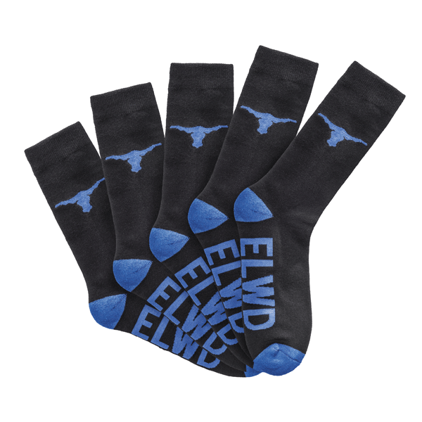 elwd crew work socks 5 pack