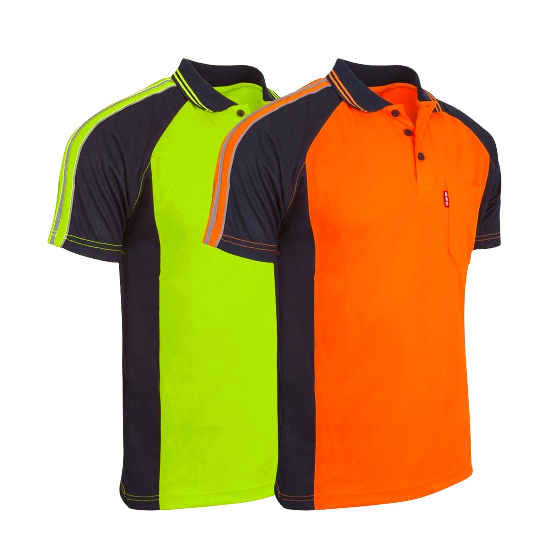 bad hi vis short sleeve polo shirts