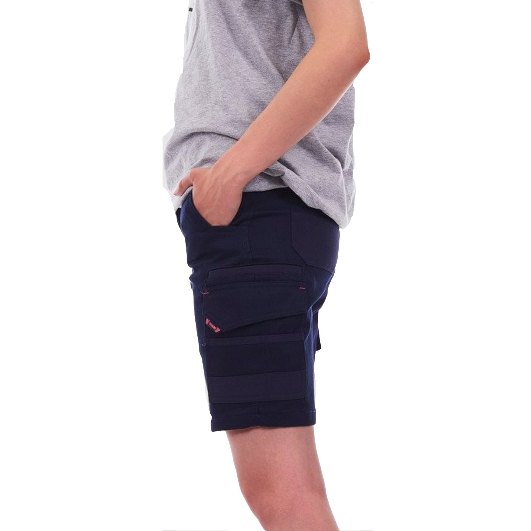 tradie ladies flex cargo short in navy