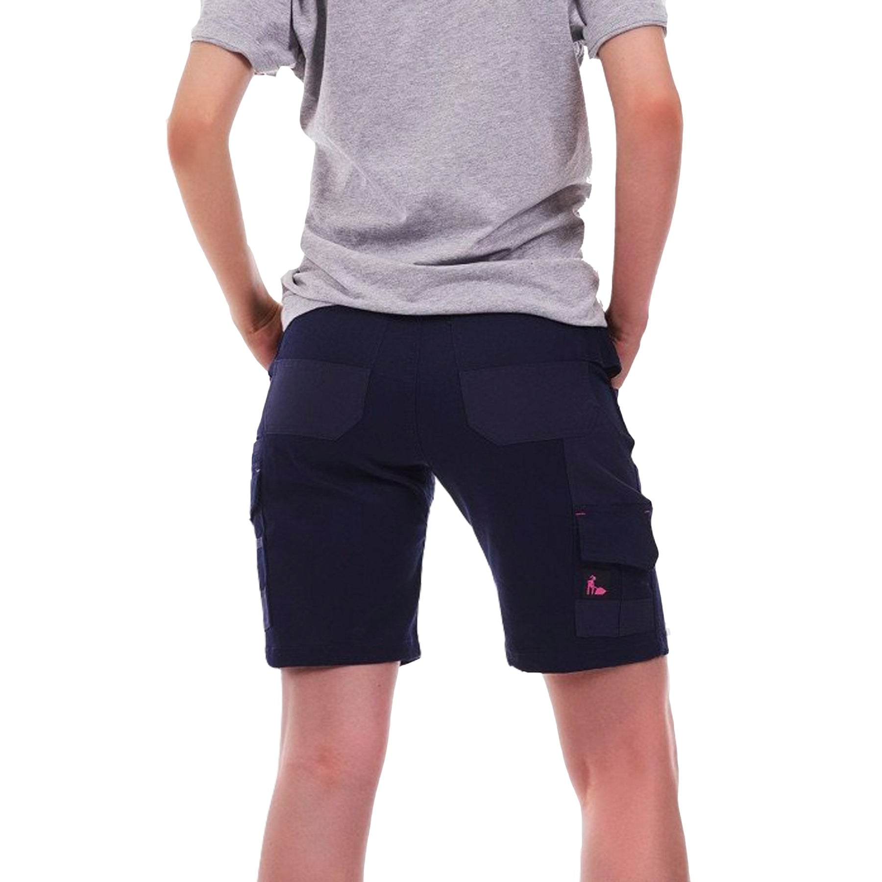 tradie ladies flex cargo short in navy