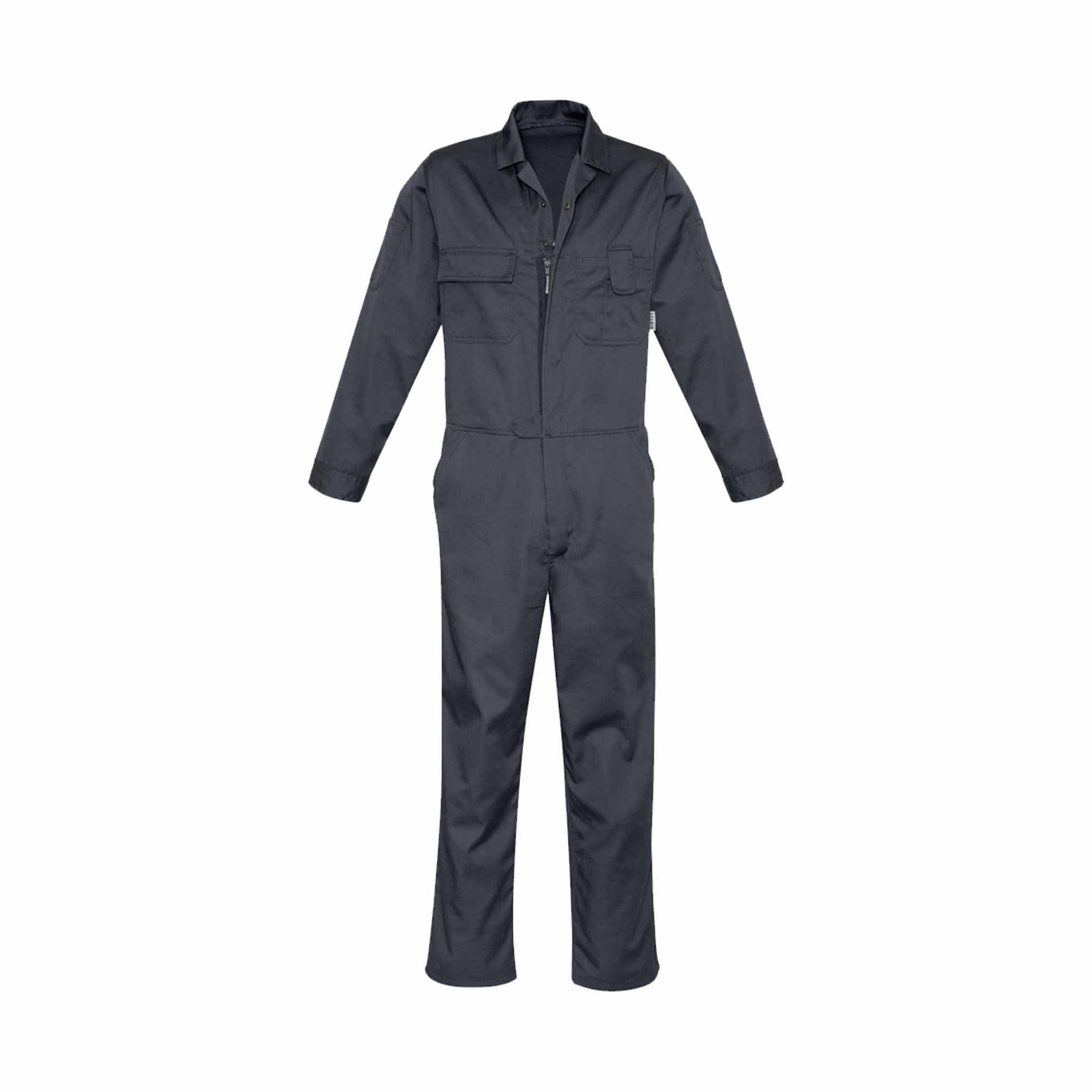 Long sleeve charcoal overalls front view