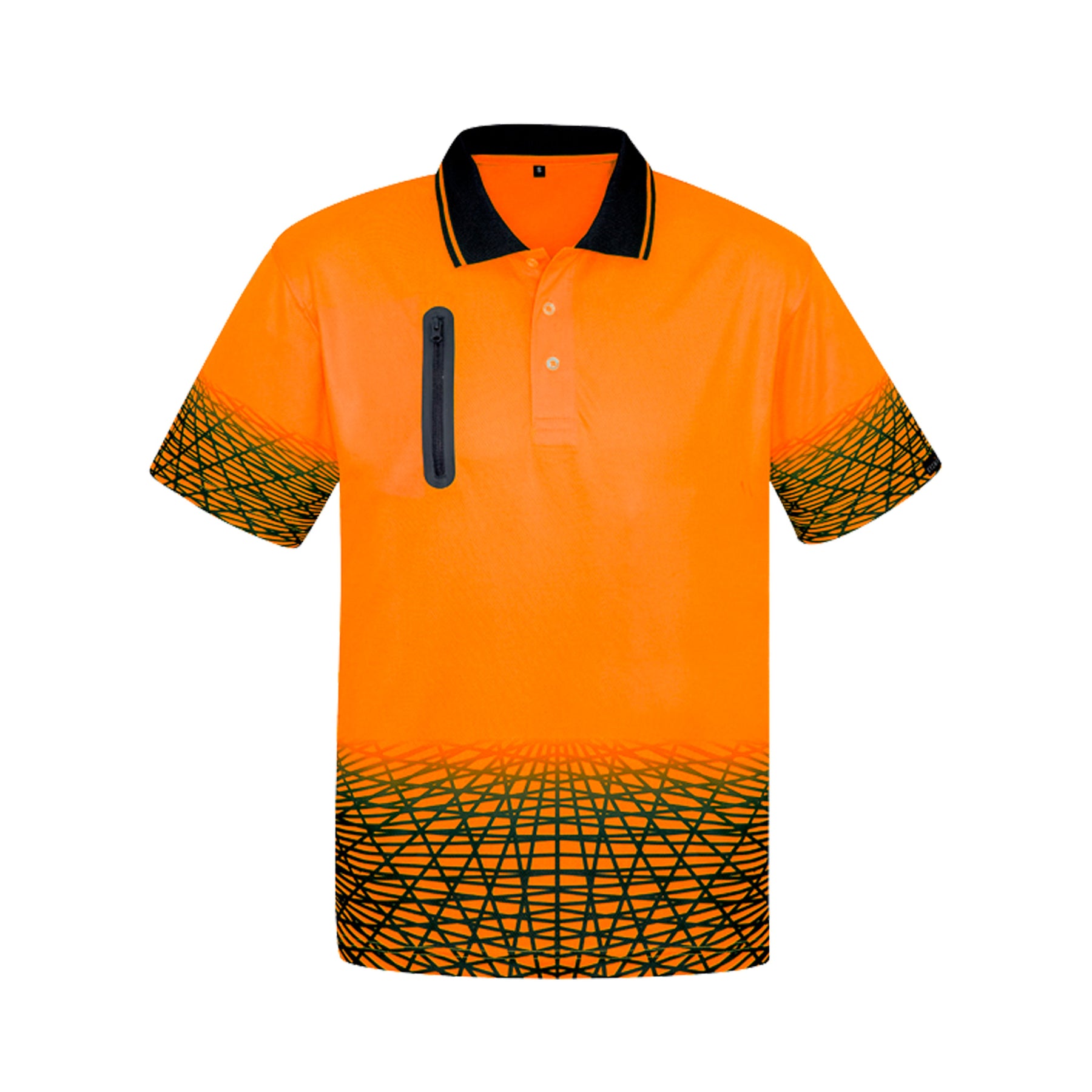 tracks polo in orange navy