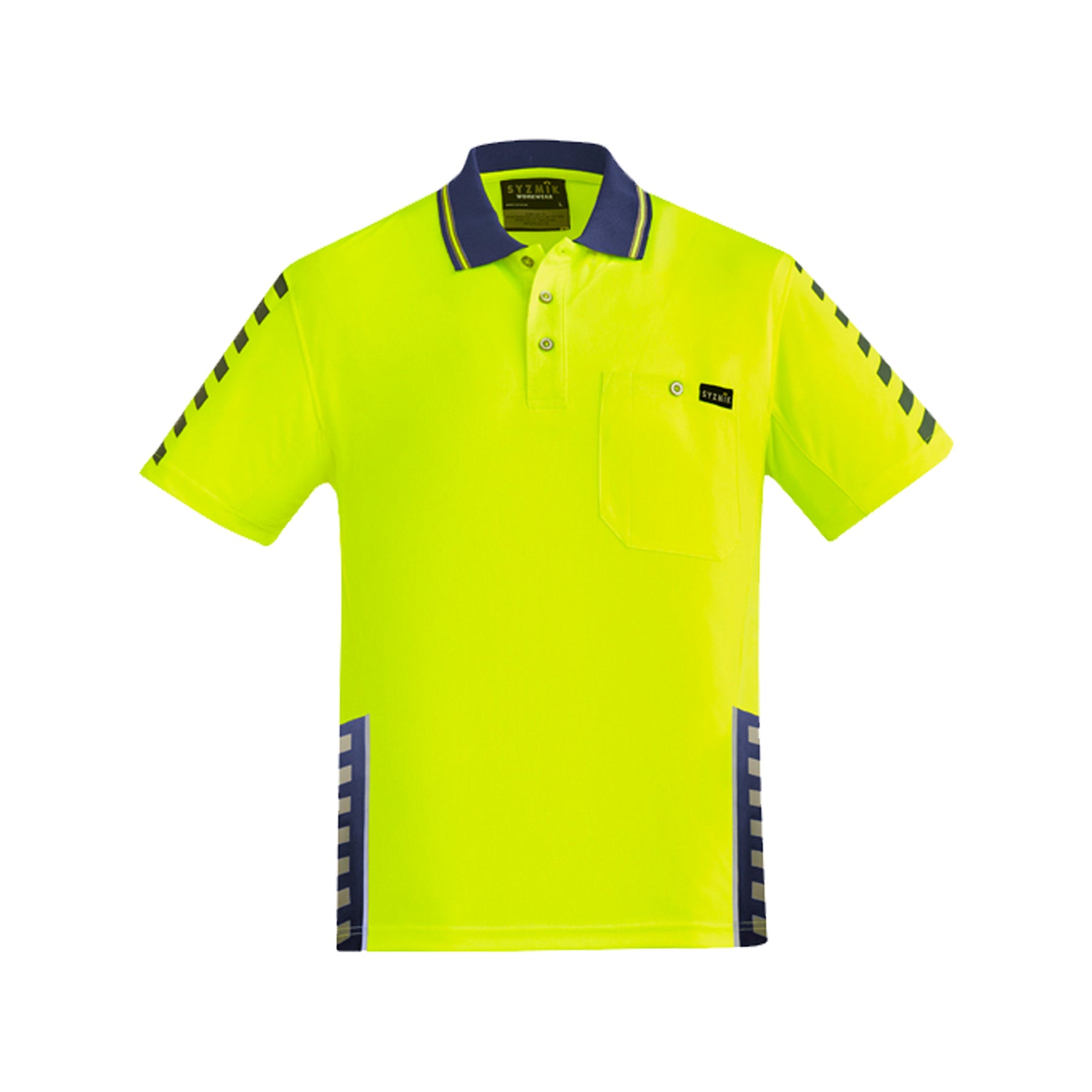 komodo polo in yellow navy