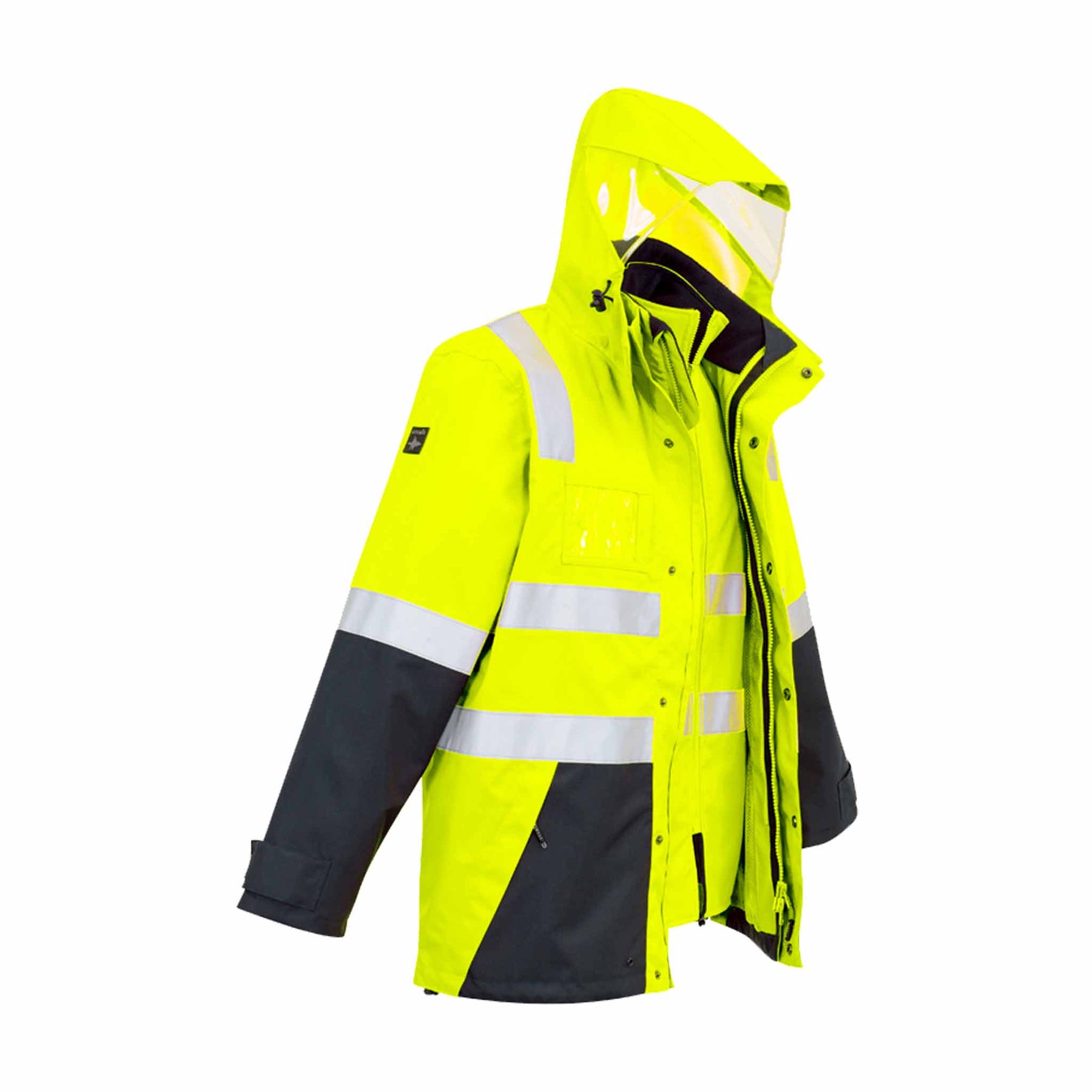 syzmik 4 in 1 waterproof jacket yellow navy