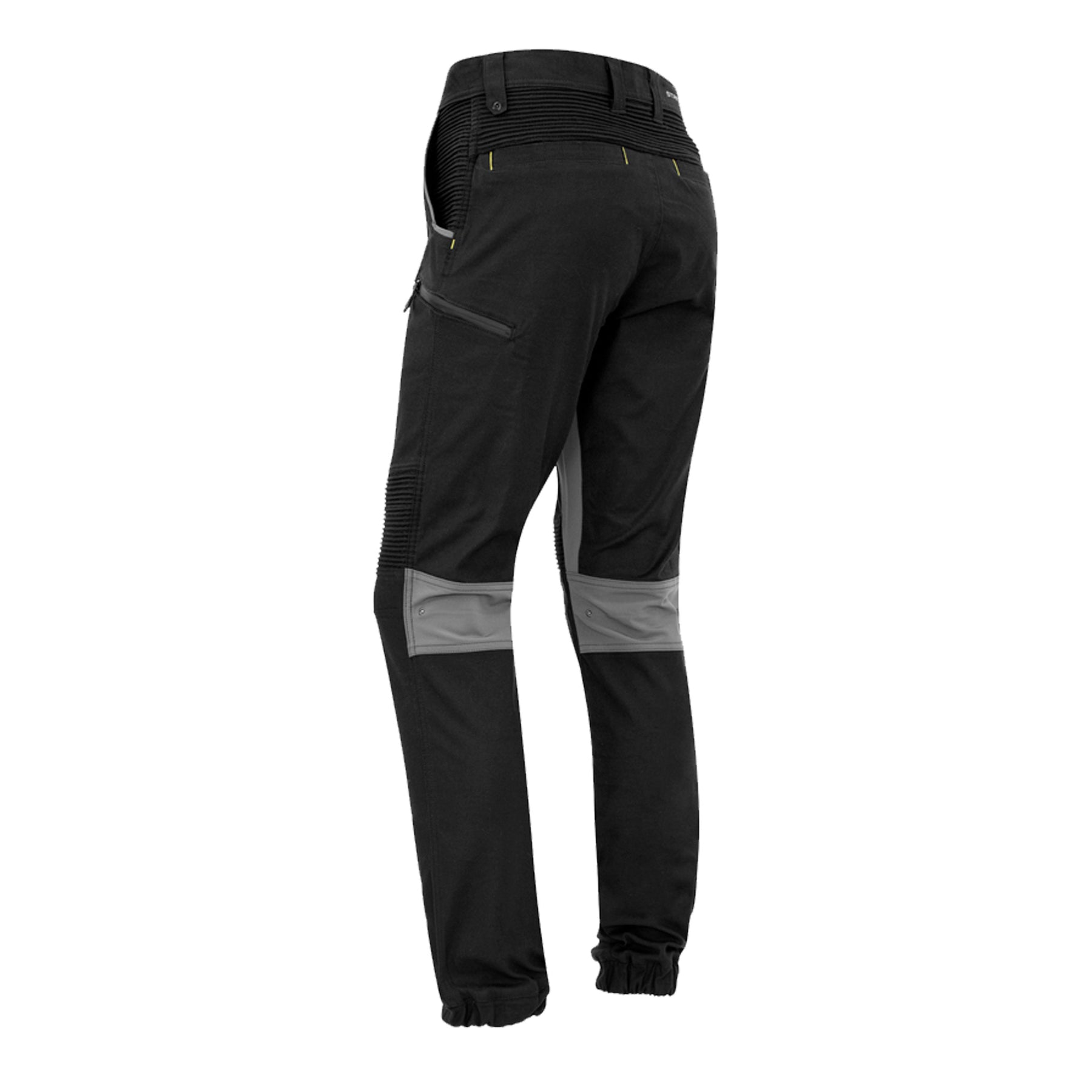 back of mens streetworx stretch pant in black