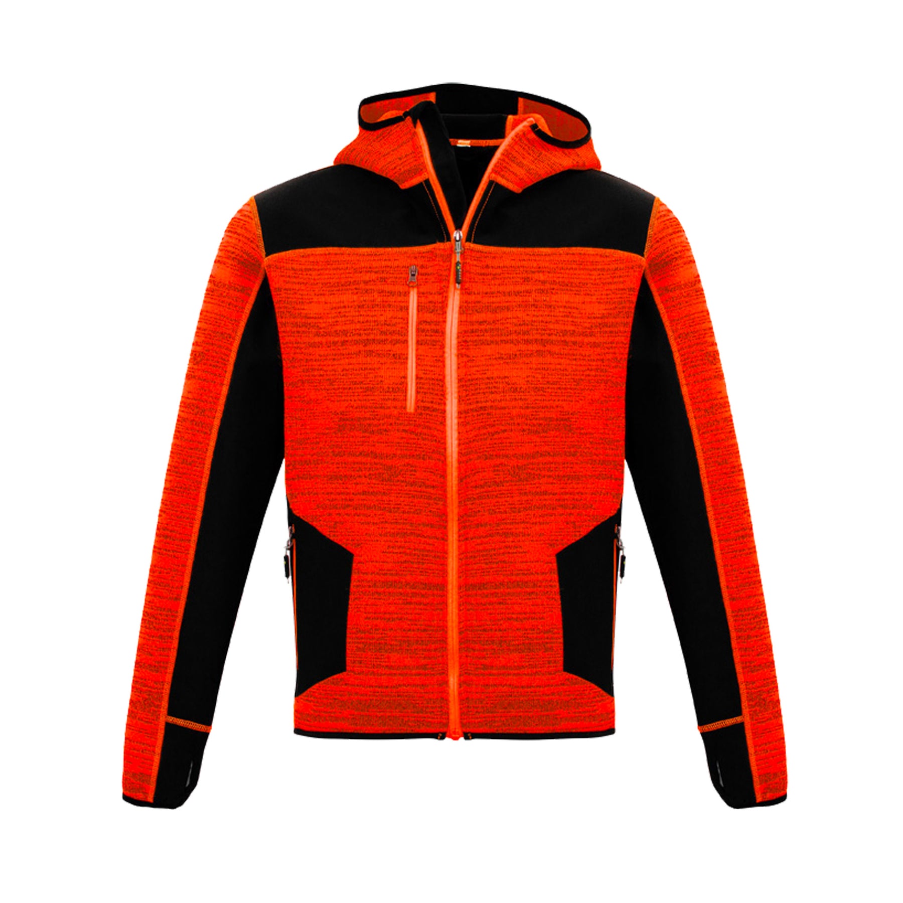 syzmik orange black reinforced knit hoodie