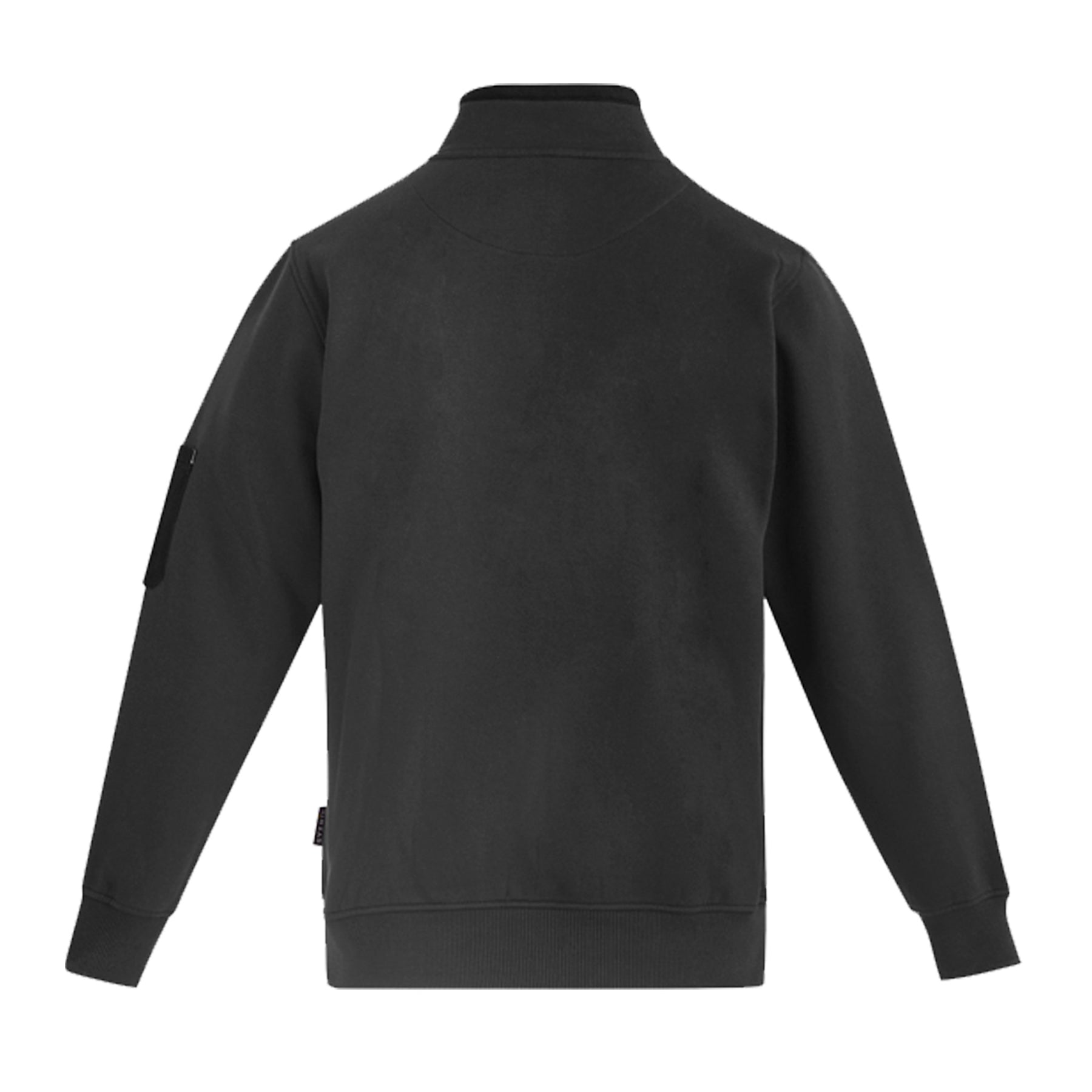 syzmik mens 1/4 zip brushed fleece in charcoal