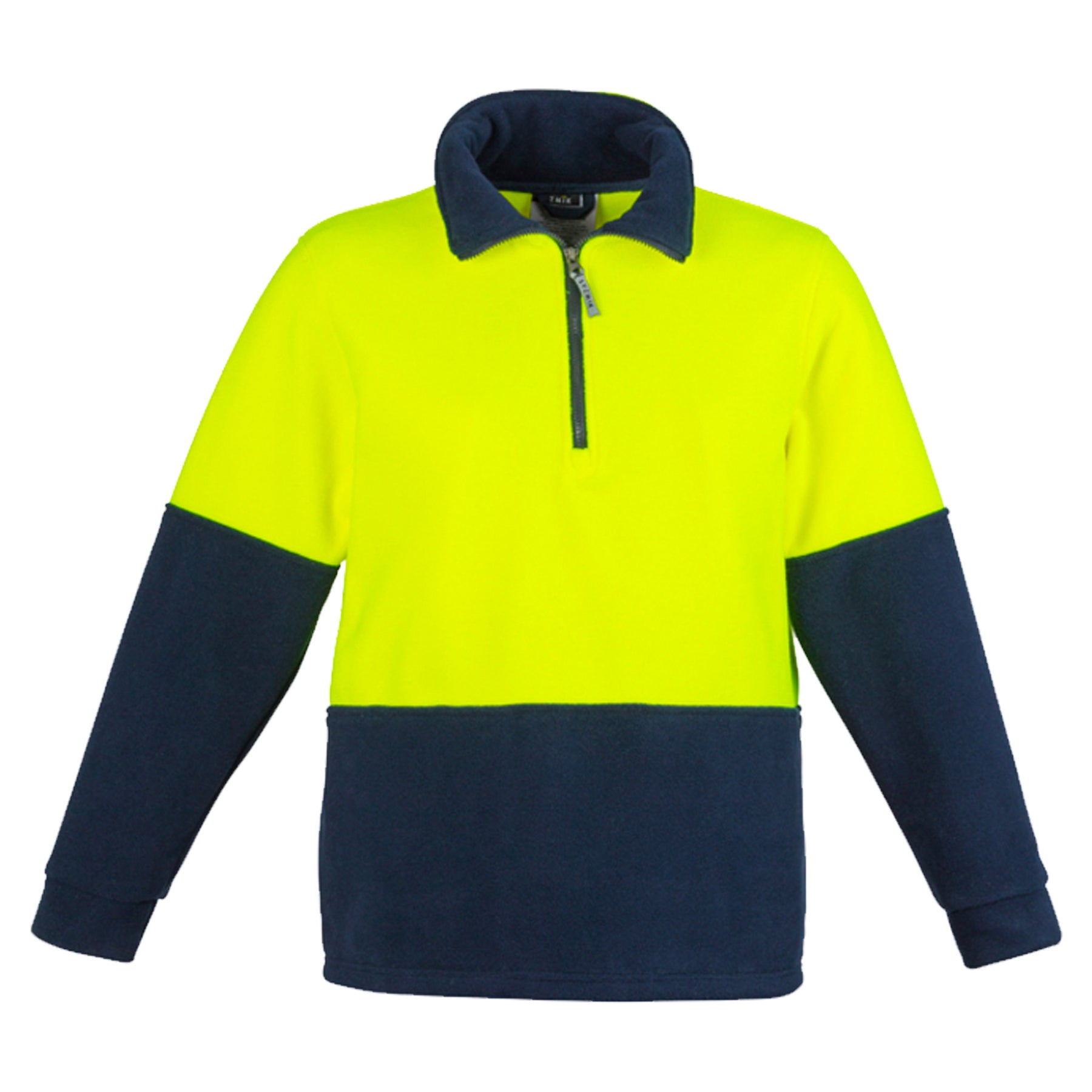 syzmik unisex fleece jumper in yellow navy