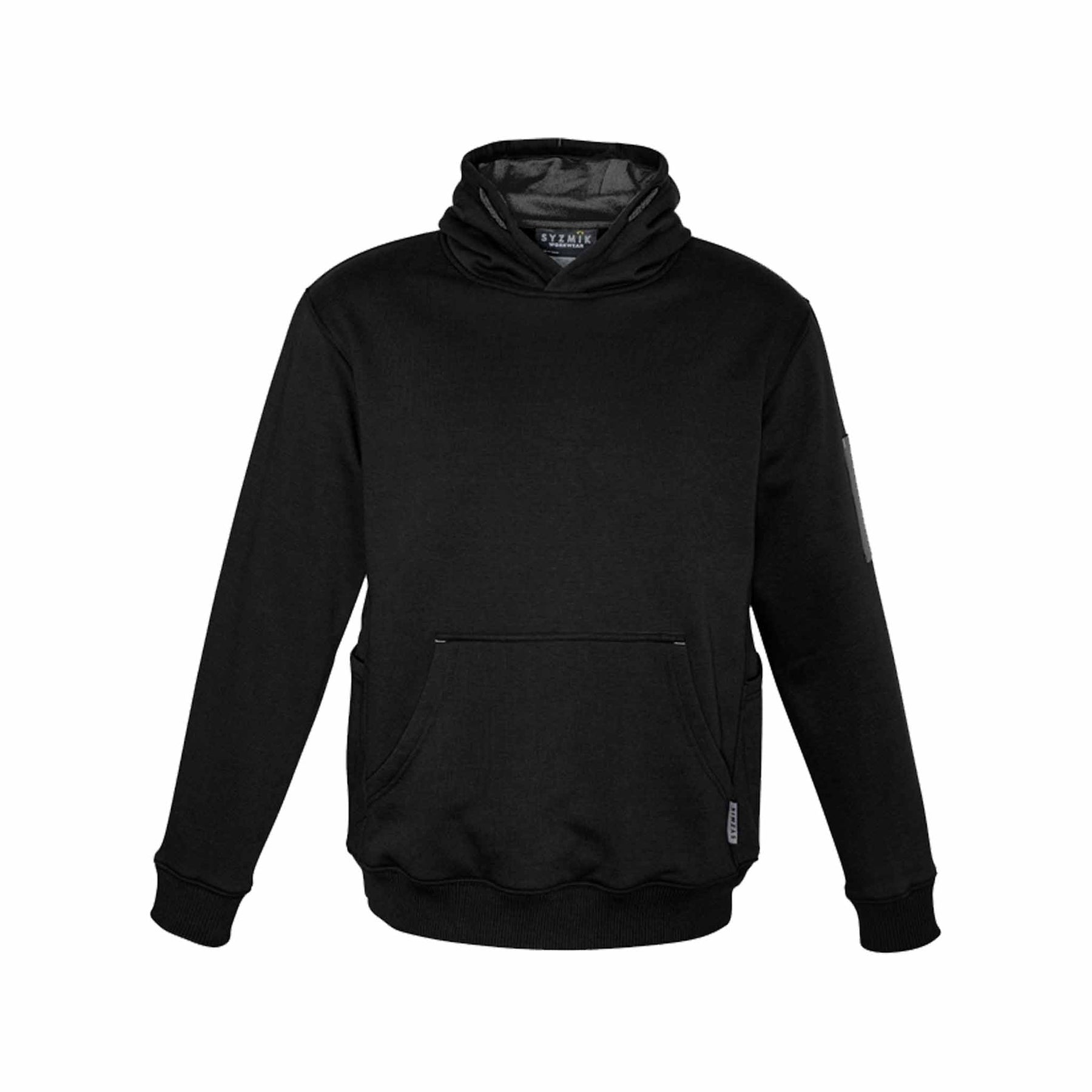 SYZMIK MULTI-POCKET HOODIE  ZT467-BLACK-CHARCOAL-2