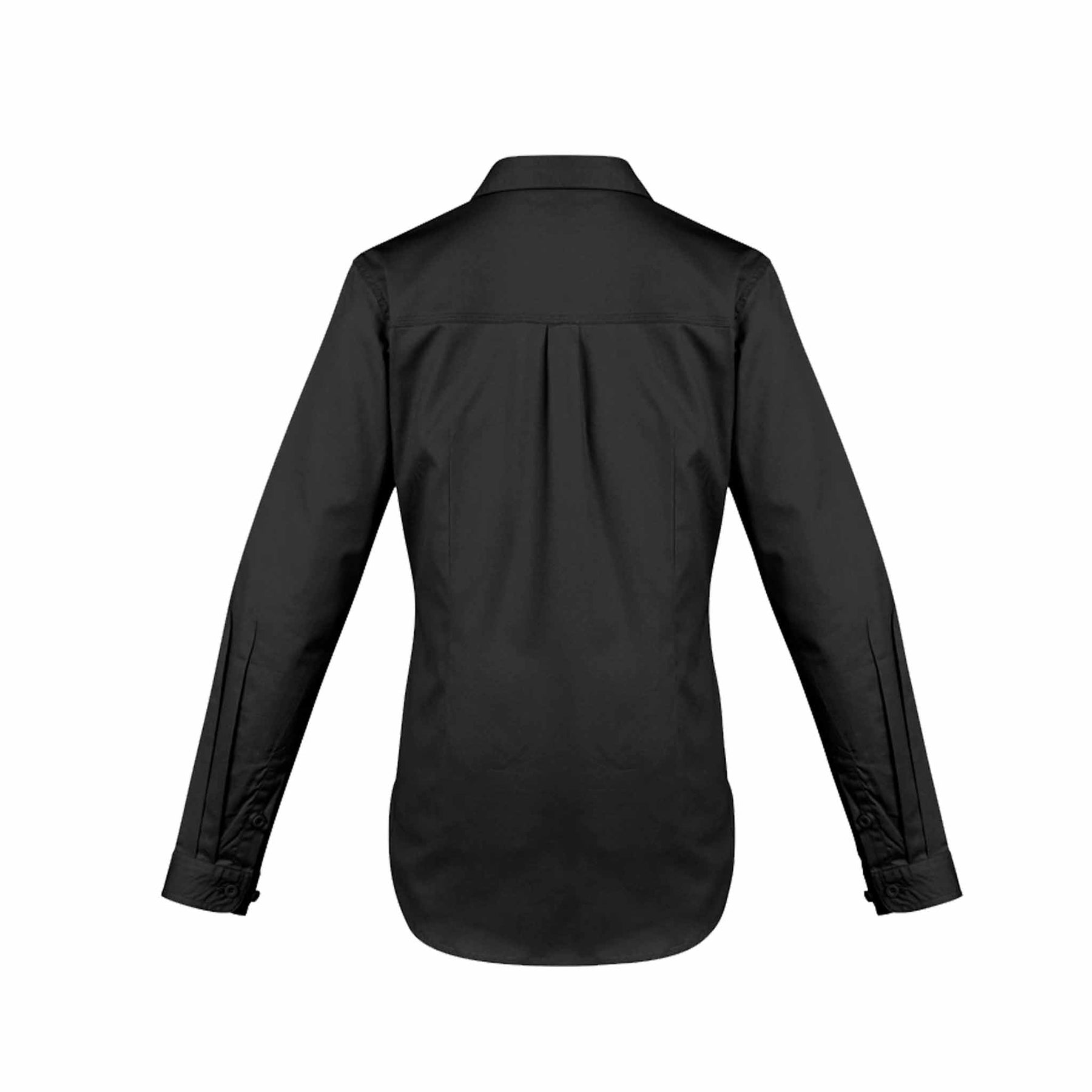 SYZMIK WOMENS LIGHTWEIGHT TRADIE SHIRT - LONG SLEEVE - ZWL121 BLACK