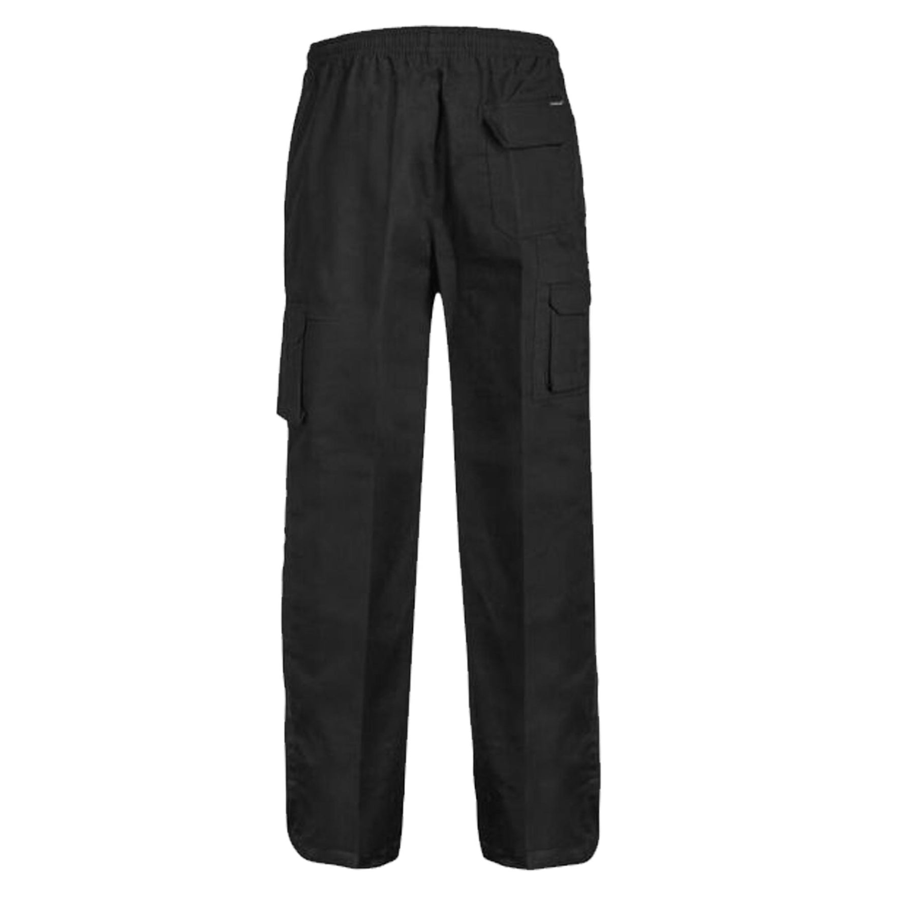 black unisex chefs drawstring cargo pants