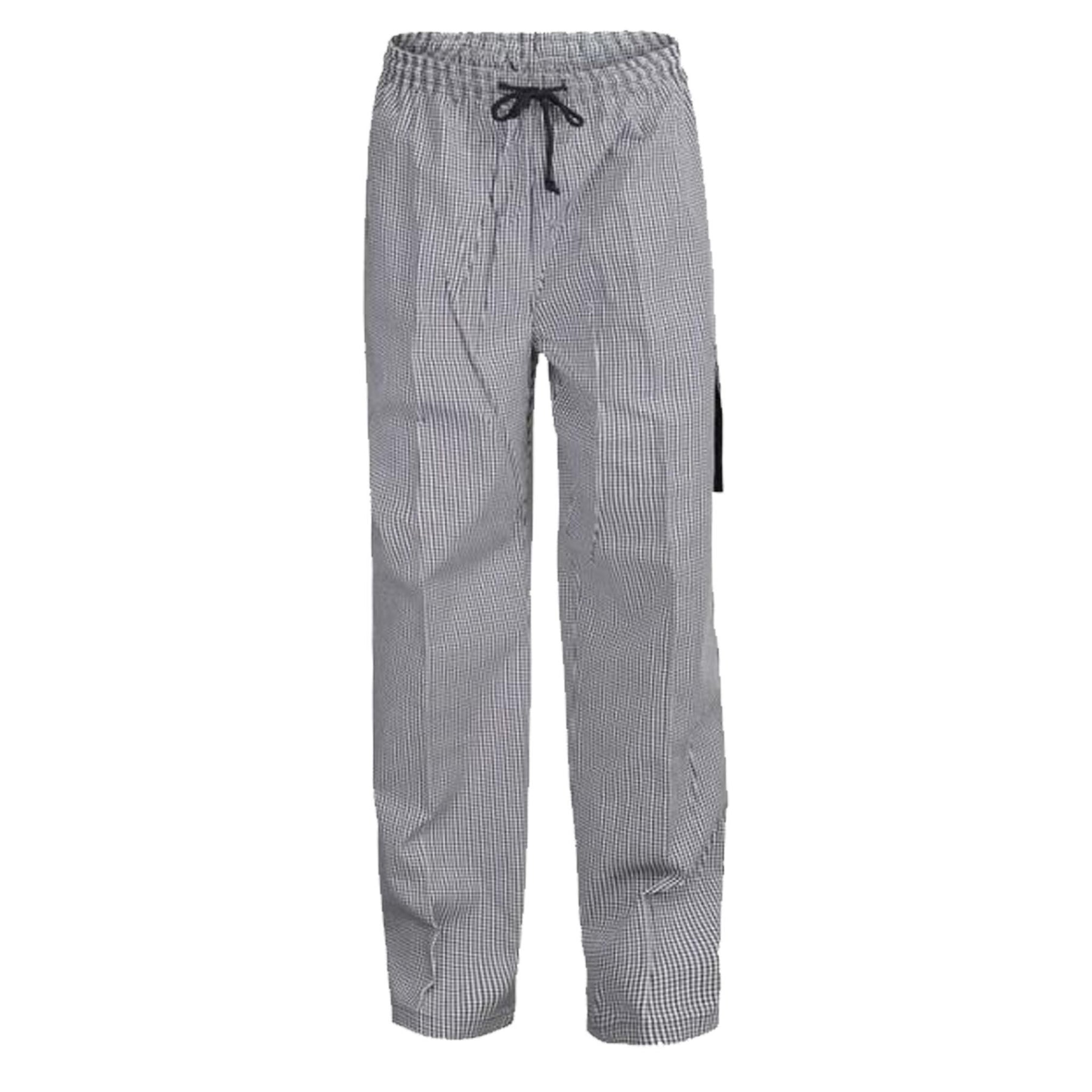 unisex chefs check drawstring cargo pant