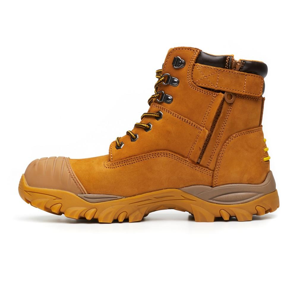 craze zip wheat work boot