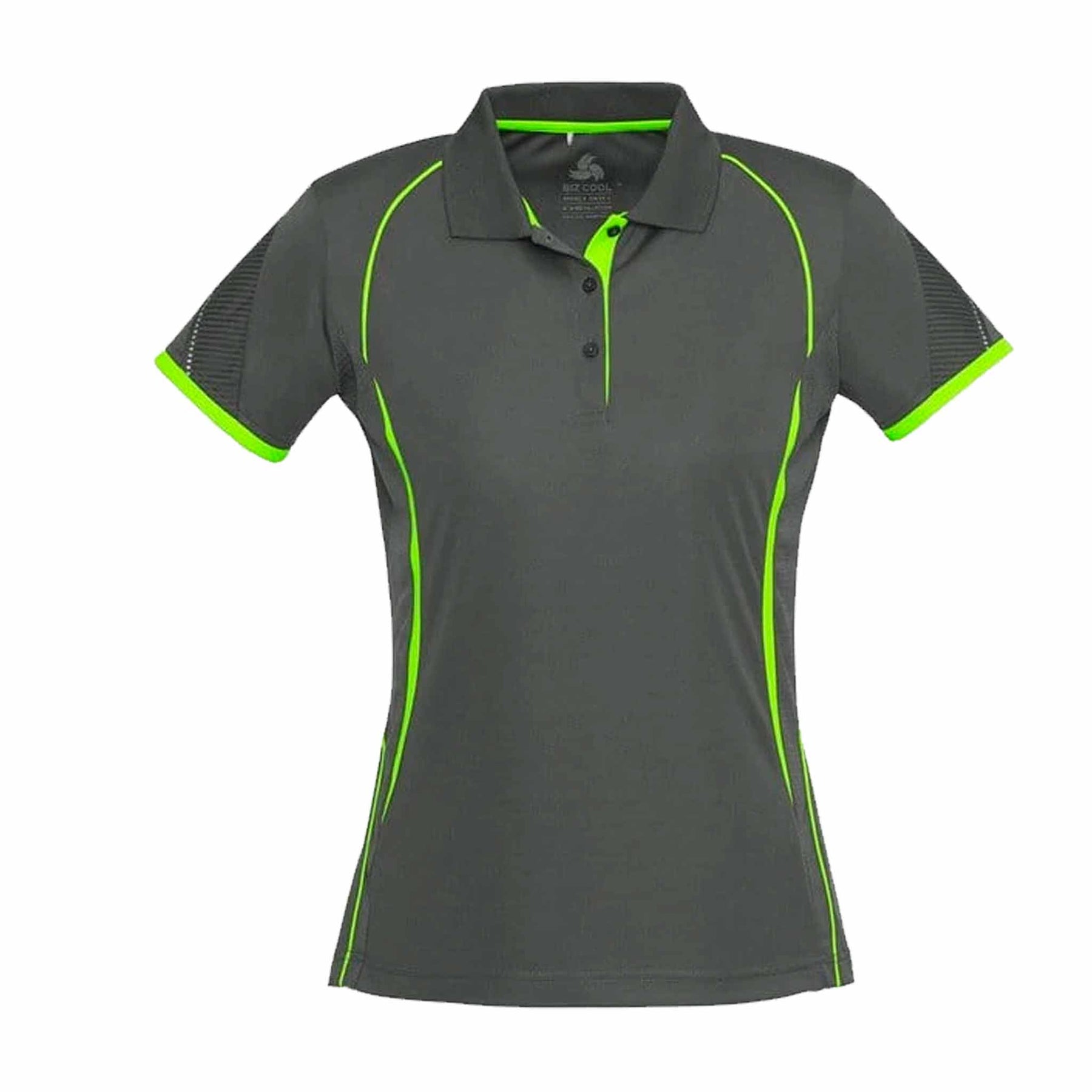 ladies razor polo in grey lime