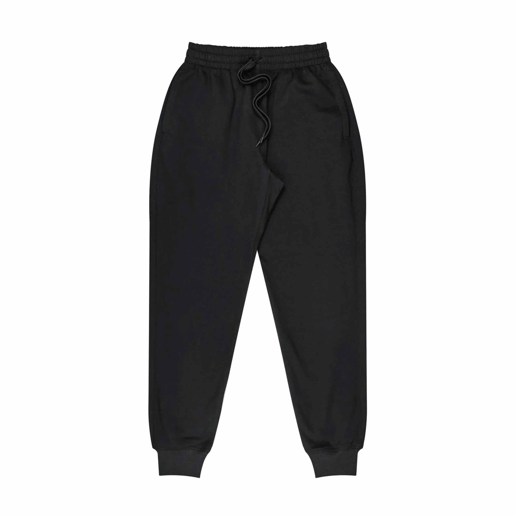 aussie pacific tapered fleece pant in black