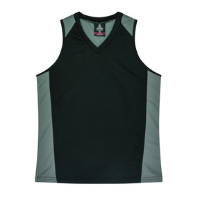 aussie pacific premier ladies singlets in black ashe