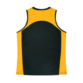 aussie pacific premier ladies singlets in black gold