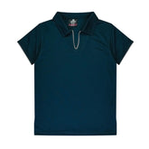 aussie pacific yarra ladies polo in navy white