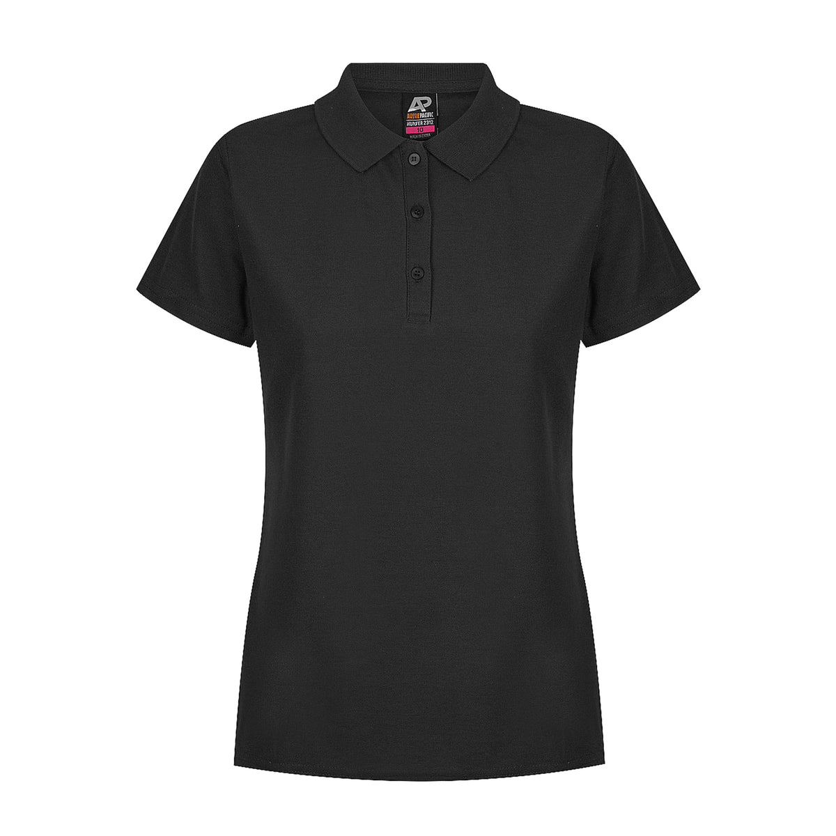 aussie pacific hunter ladies polo in black