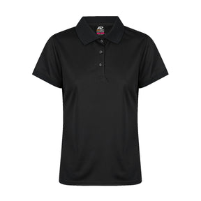 aussie pacific lachlan ladies polo in black