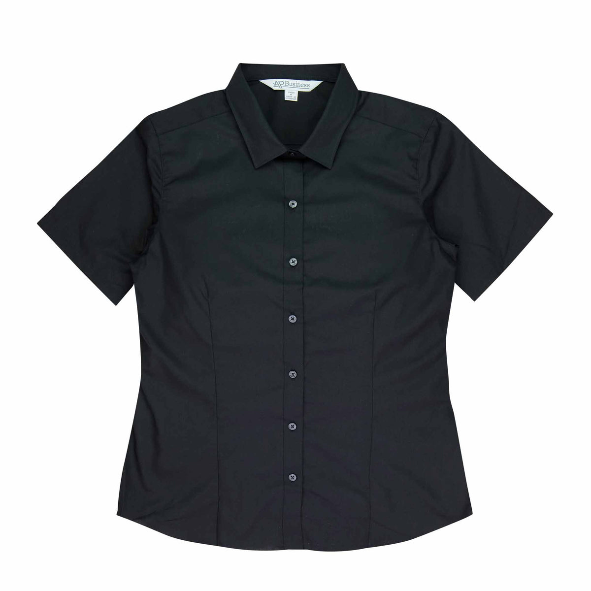 aussie pacific kingswood ladies short sleeve shirt in black