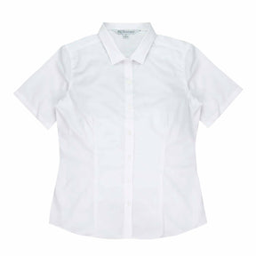 aussie pacific kingswood ladies short sleeve shirt in white