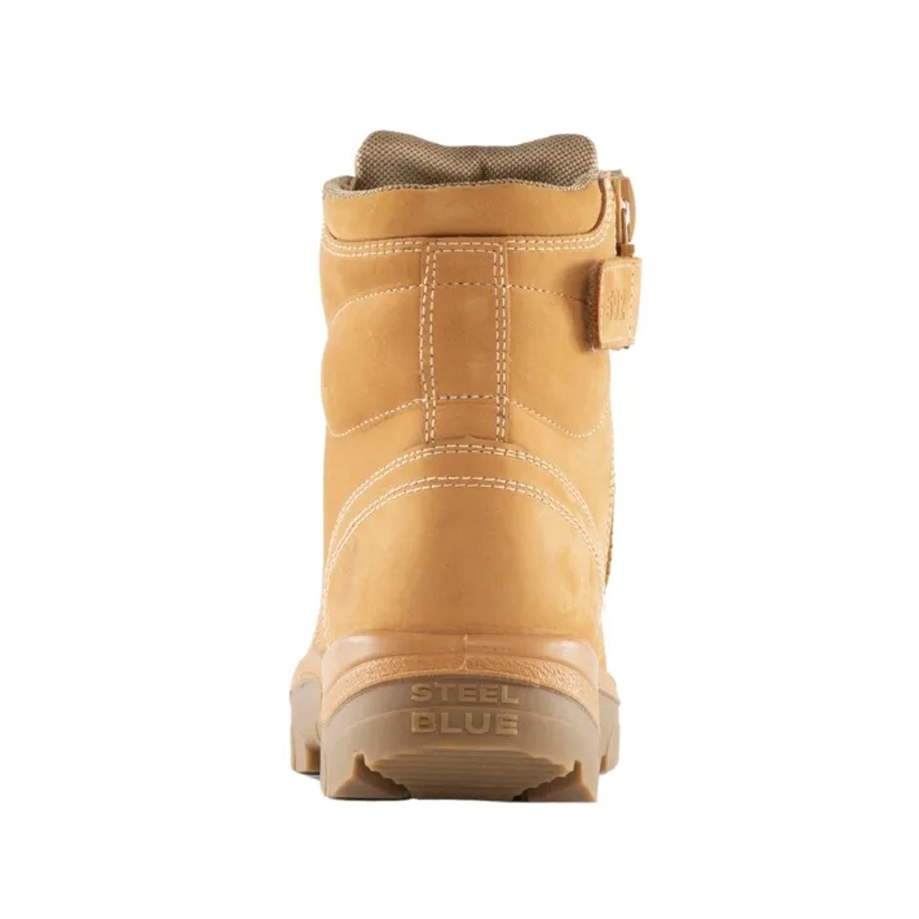 steel blue argyle zip scuff composite safety boot in wheat