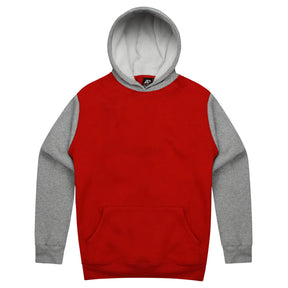 aussie pacific monash kids hoodie in red grey